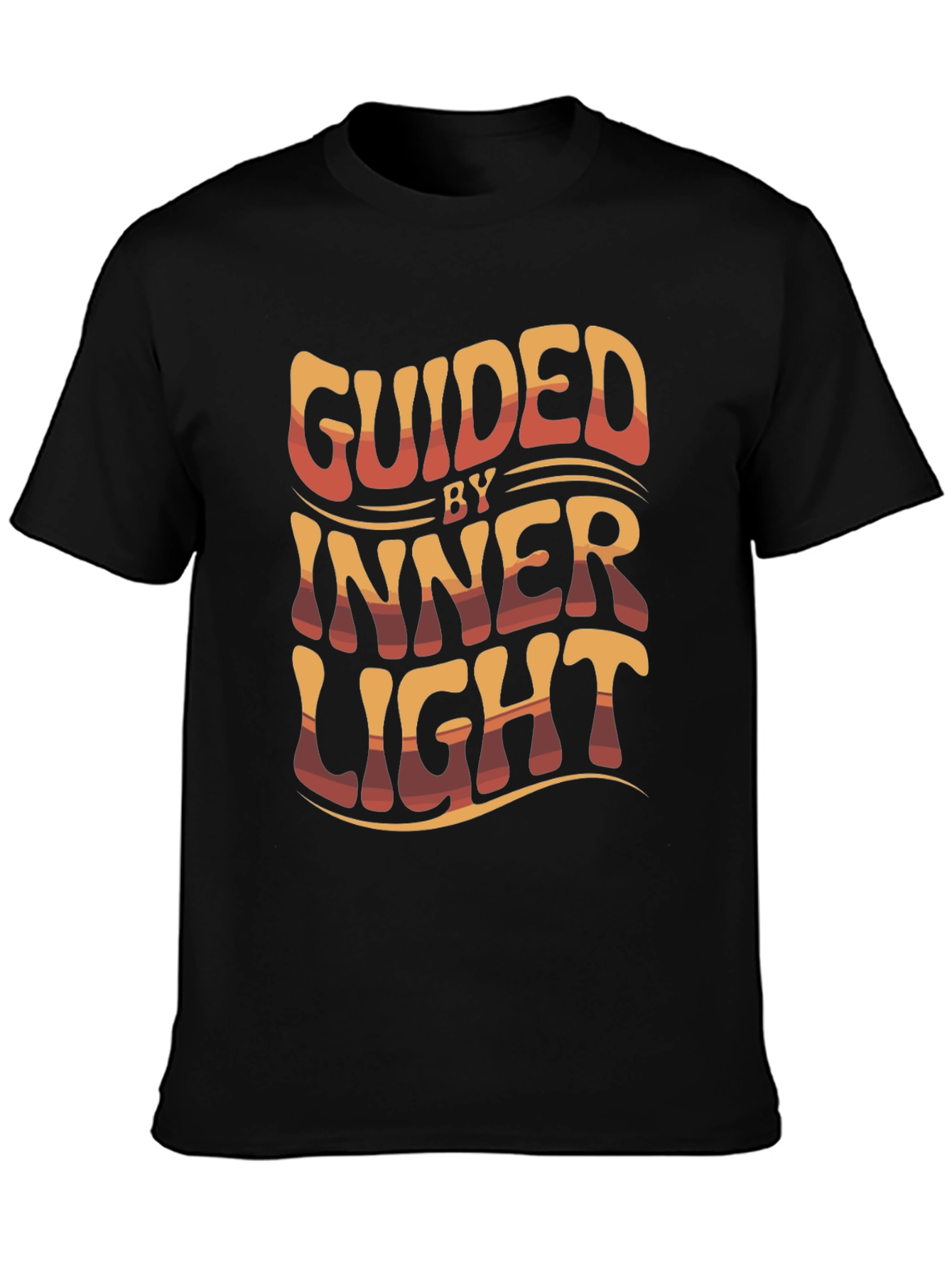 Black Guided By Inner Light Graphic Tee view 3