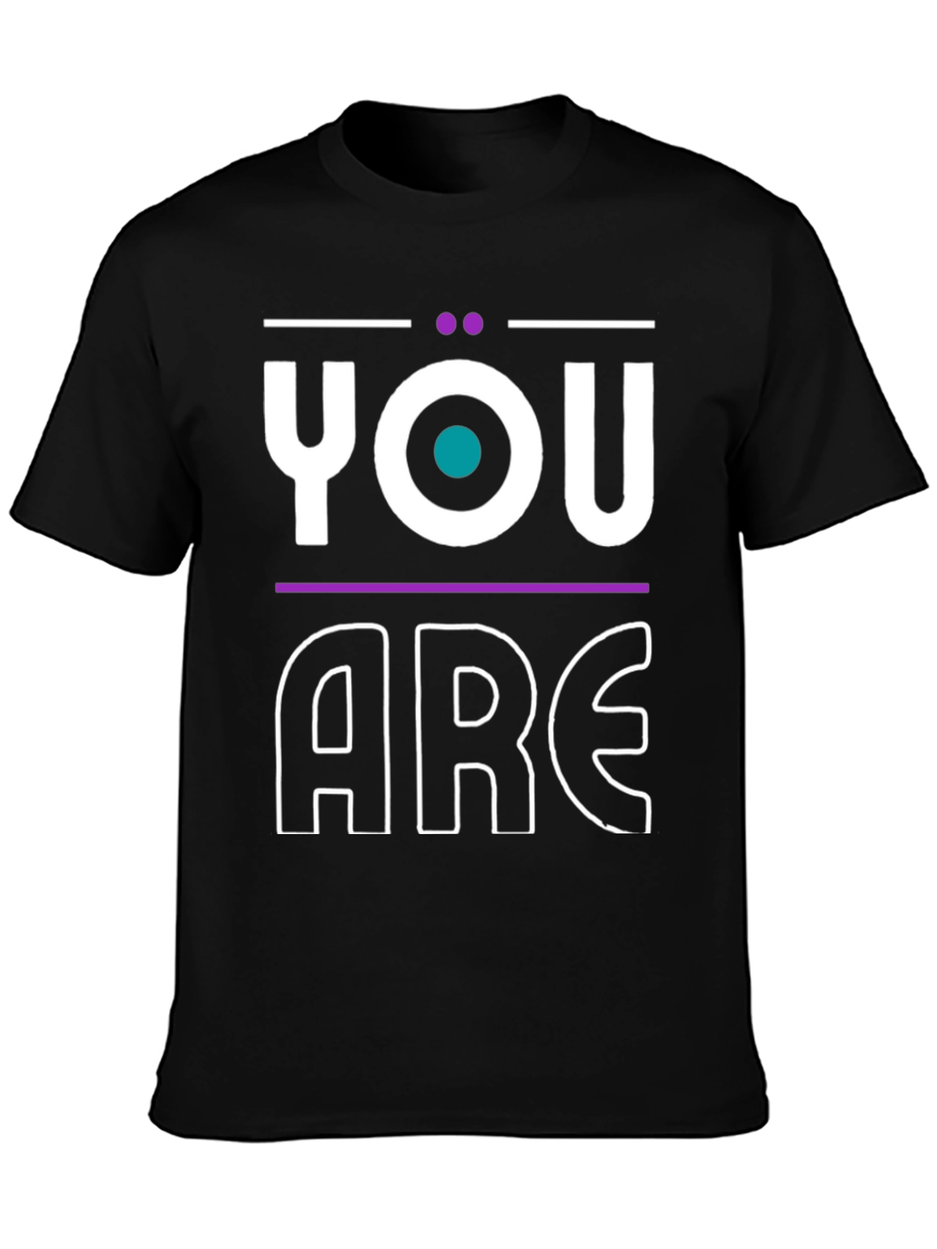 Black You Are Statement Graphic Tee - Modern Design view 3