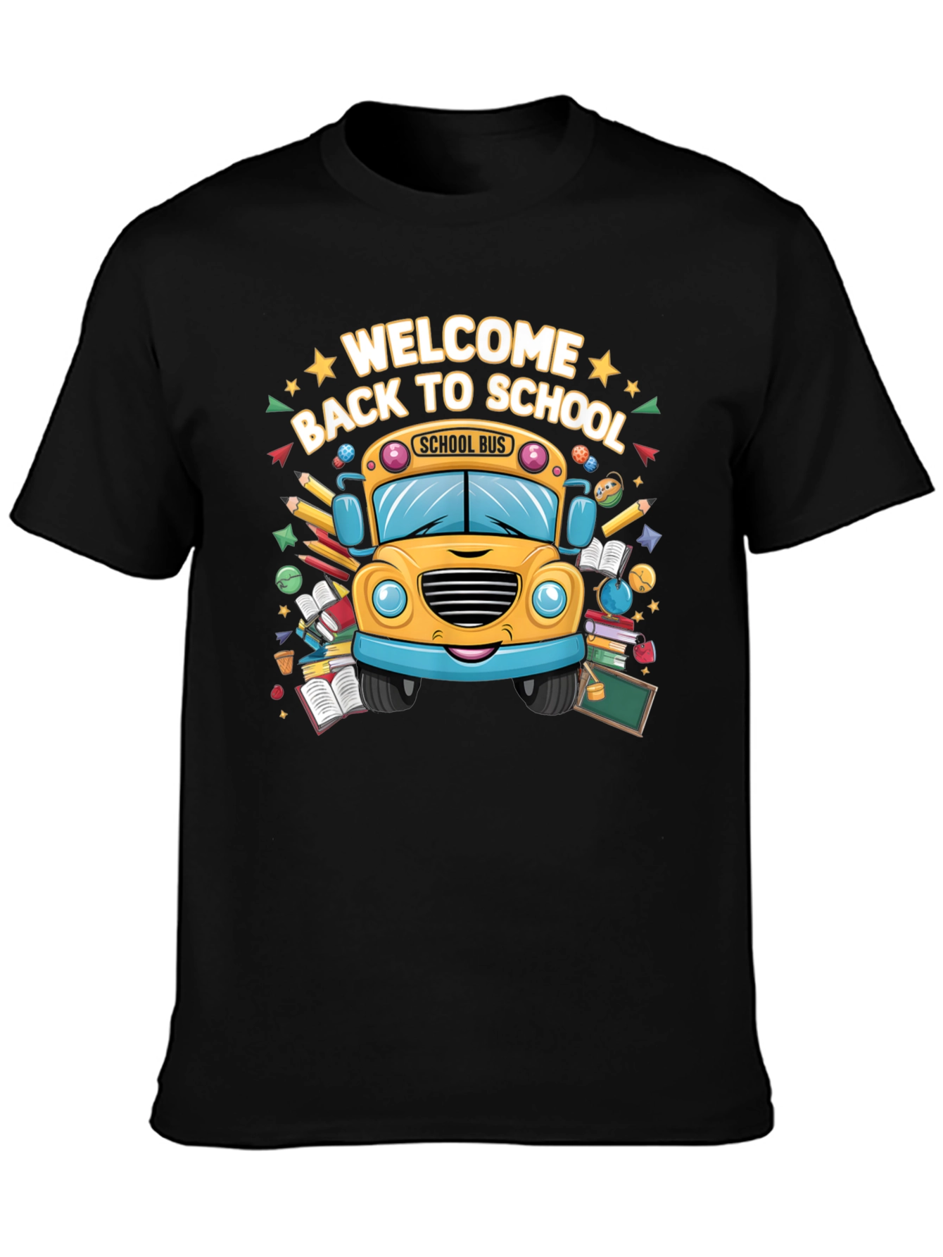 Black Welcome Back to School T-Shirt view 3