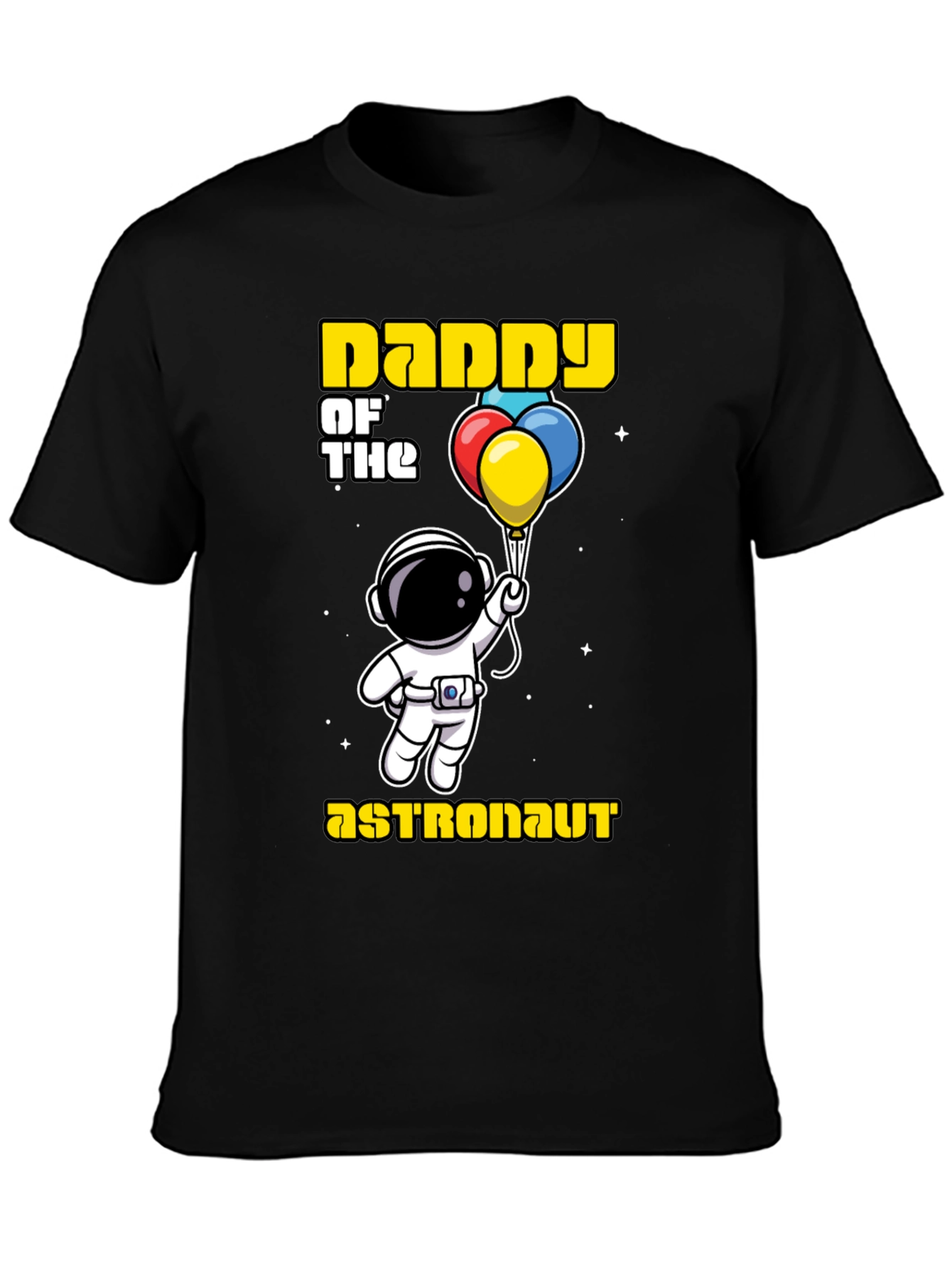Black Daddy of the Astronaut T-Shirt view 3