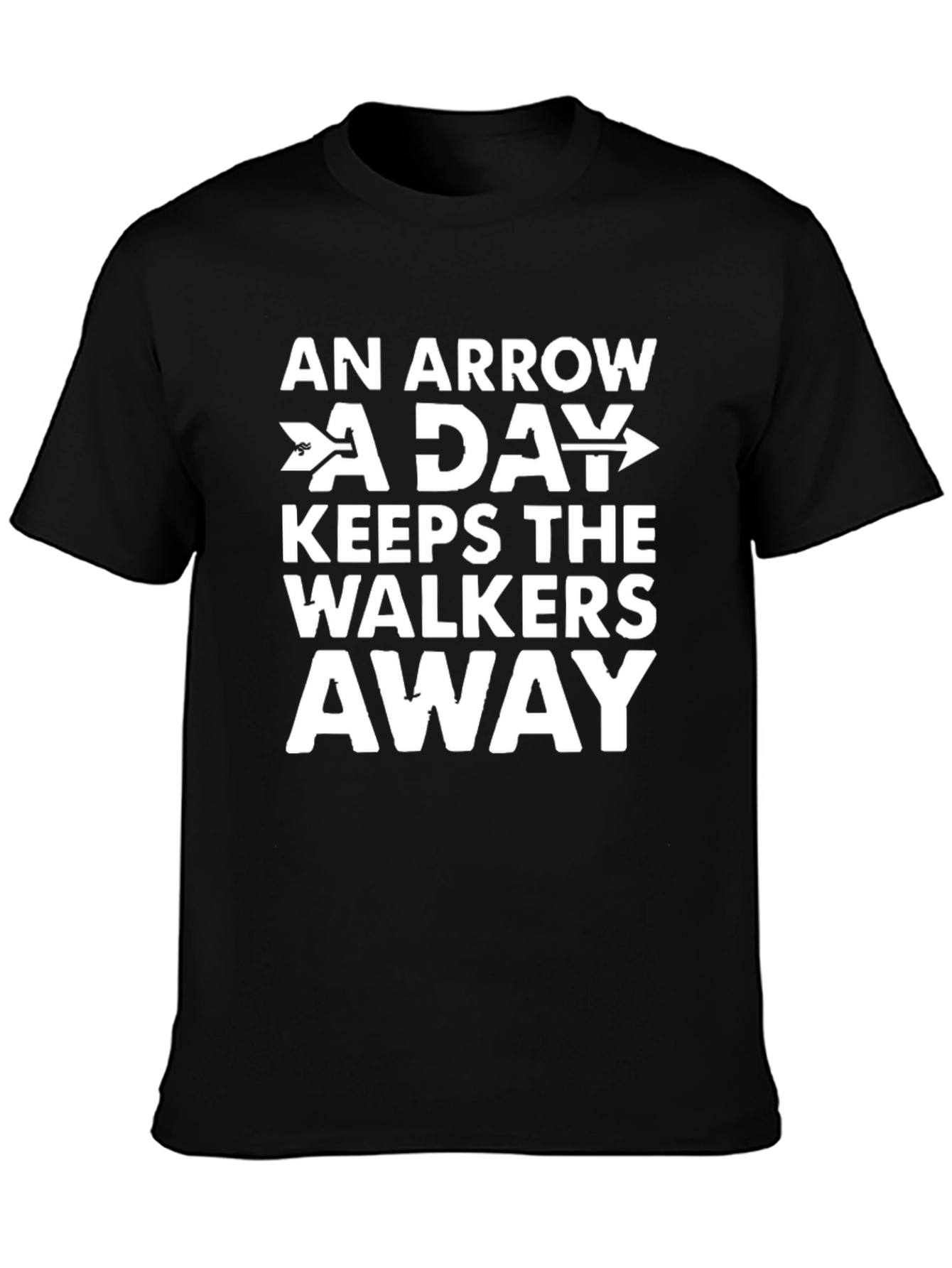 Black Arrow A Day T-Shirt - Keeps Walkers Away Novelty Tee view 3