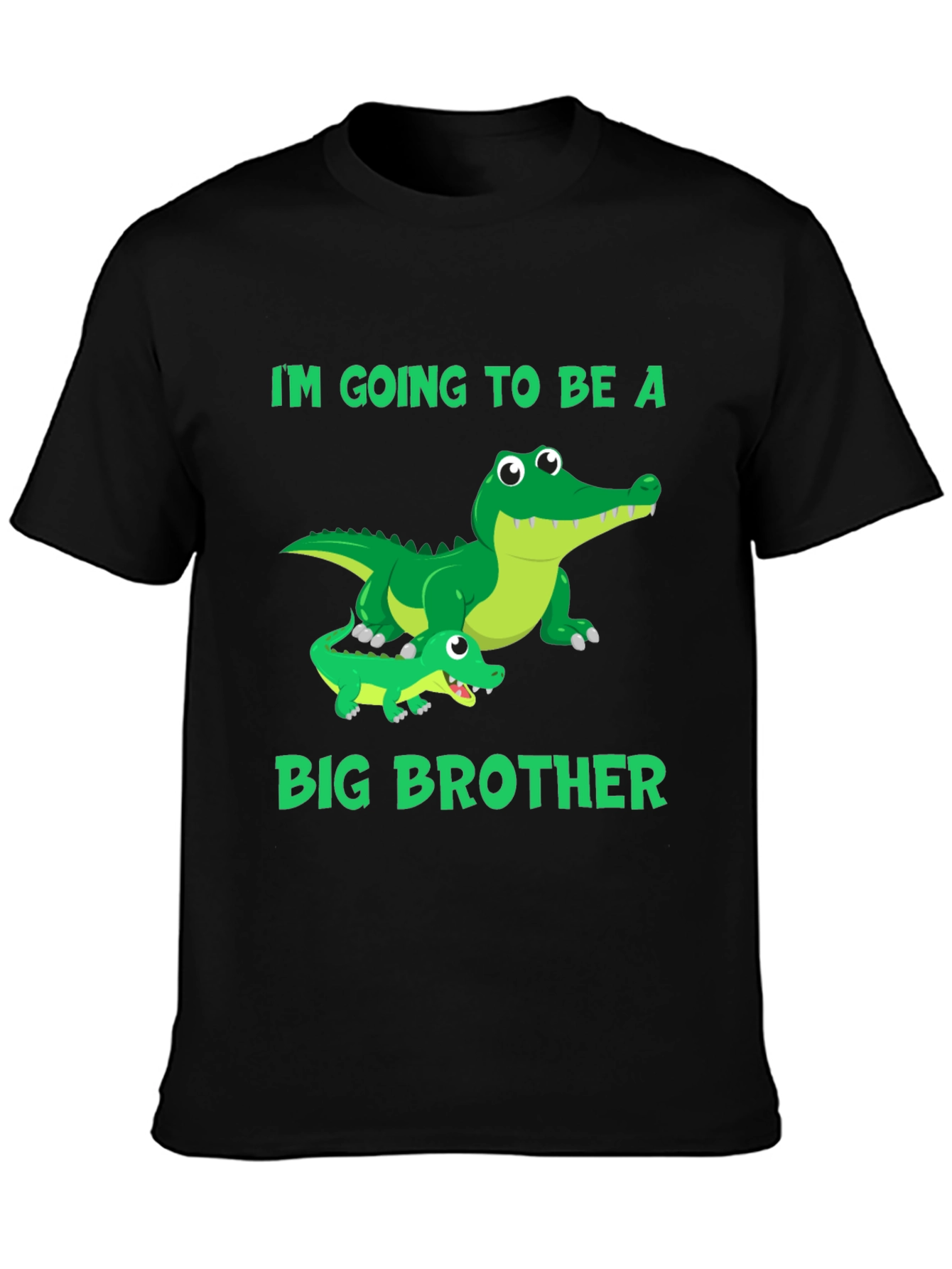 Black I'm Going to Be a Big Brother Gator T-Shirt view 3