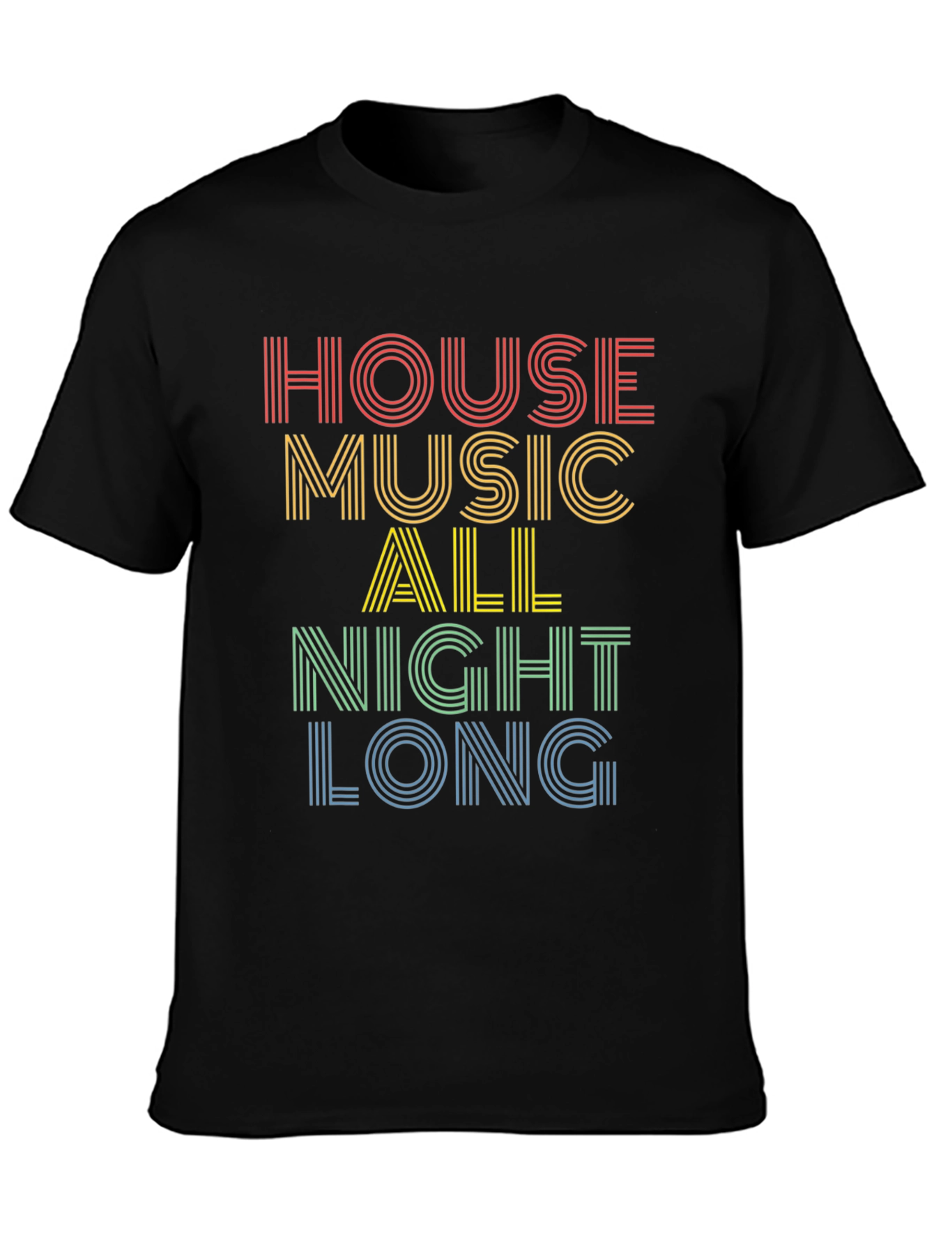 Black House Music All Night Long Graphic Tee view 3