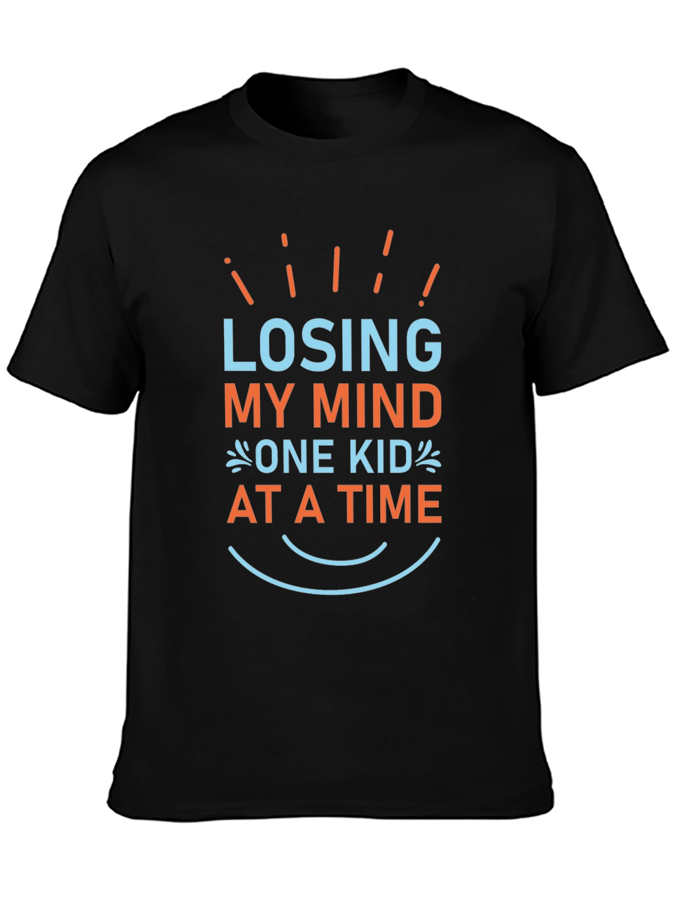 Black Losing My Mind One Kid at a Time Graphic Tee view 3