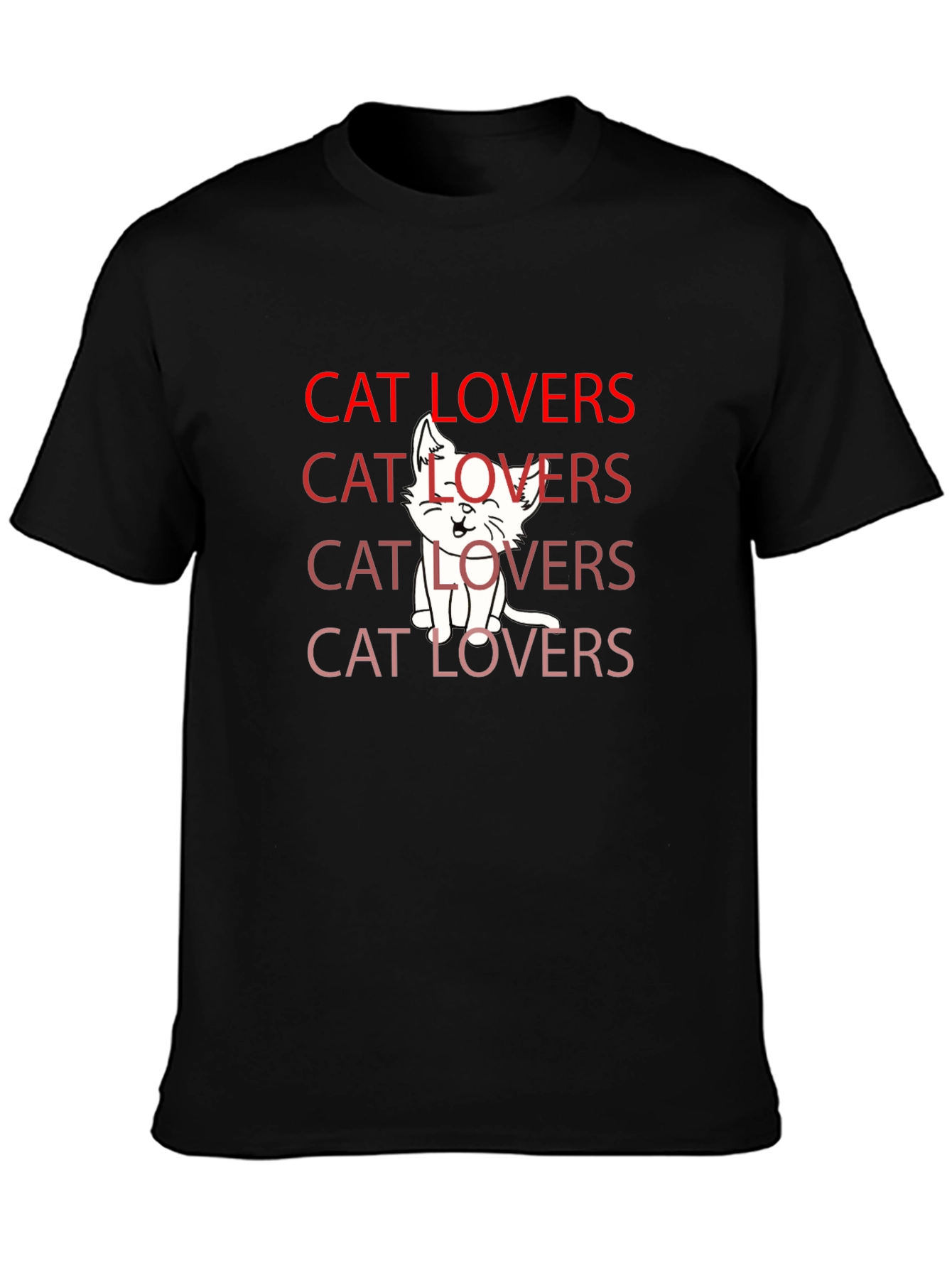 Black Cat Lovers T-Shirt - Cute Kitten Graphic Tee view 3