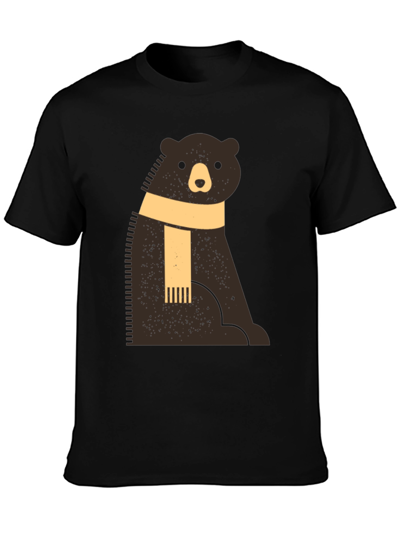 Black Cozy Bear Graphic Tee - Stylish Comfort view 3
