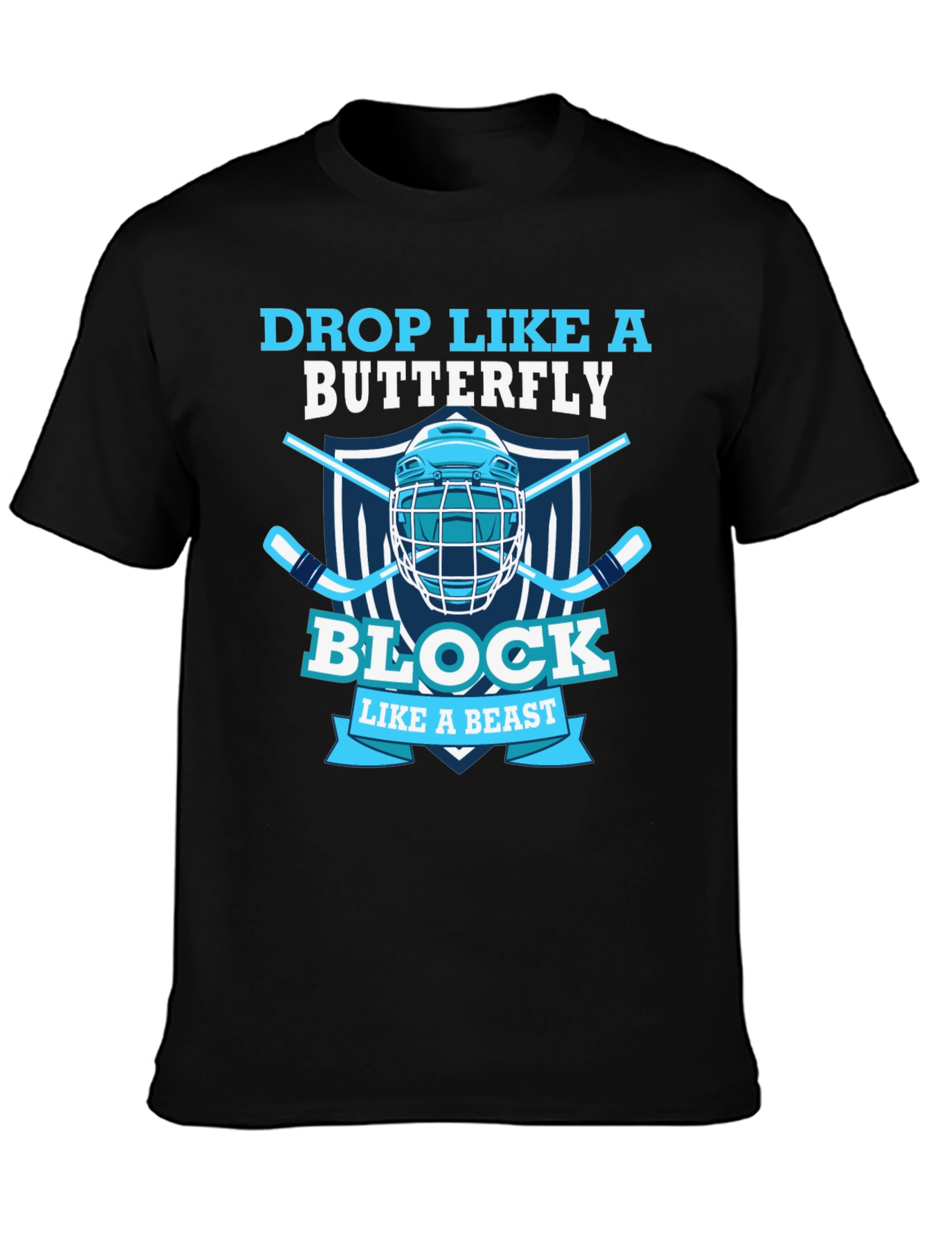 Black Drop Like a Butterfly, Block Like a Beast T-Shirt view 3