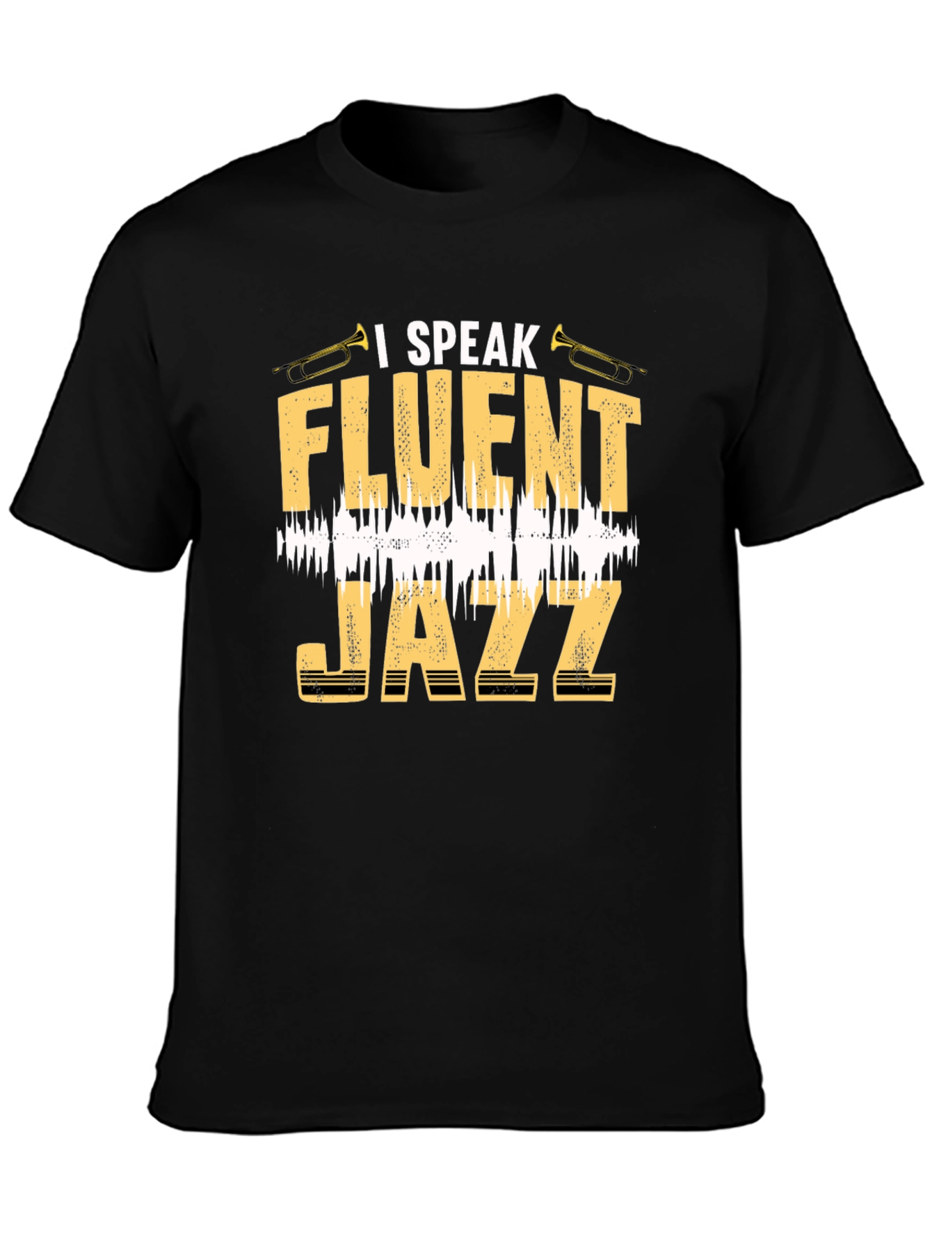 Black I Speak Fluent Jazz T-Shirt view 3