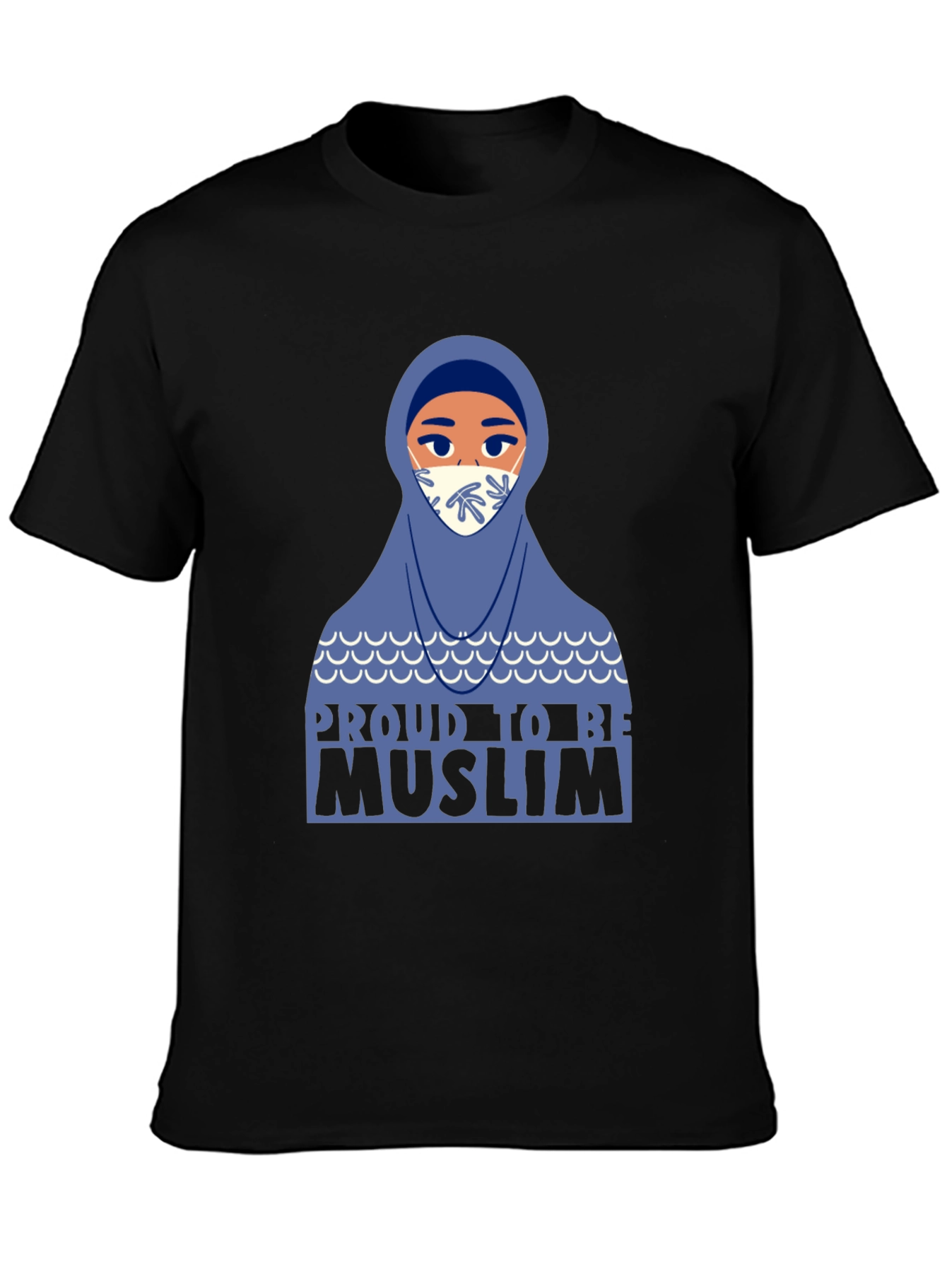 Black Proud to be Muslim T-Shirt view 3