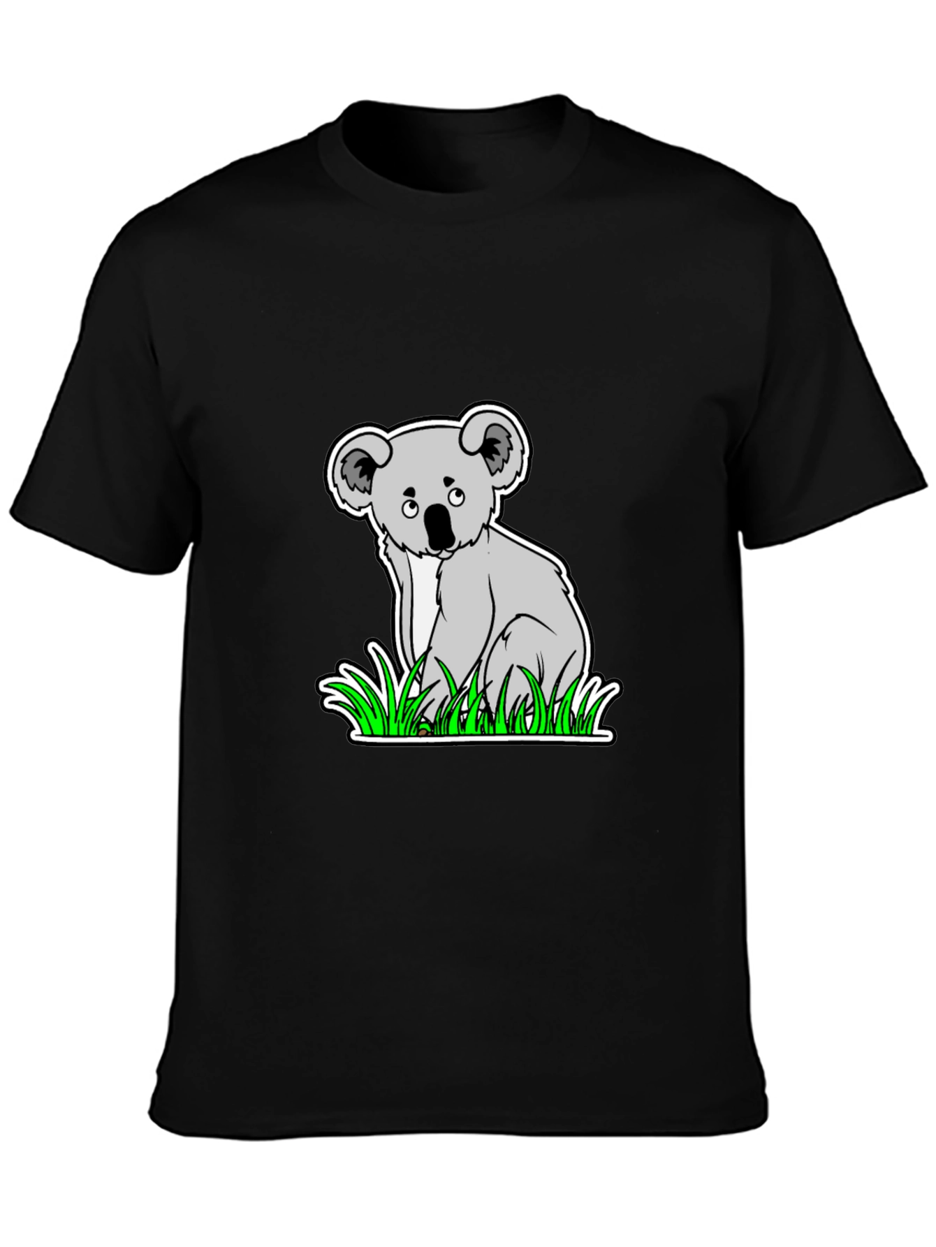 Black Koala Graphic T-Shirt - Cute Animal Tee view 3