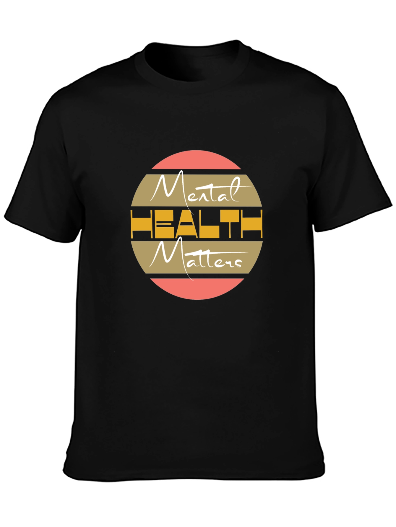 Black Mental Health Matters Graphic Tee - Black view 3