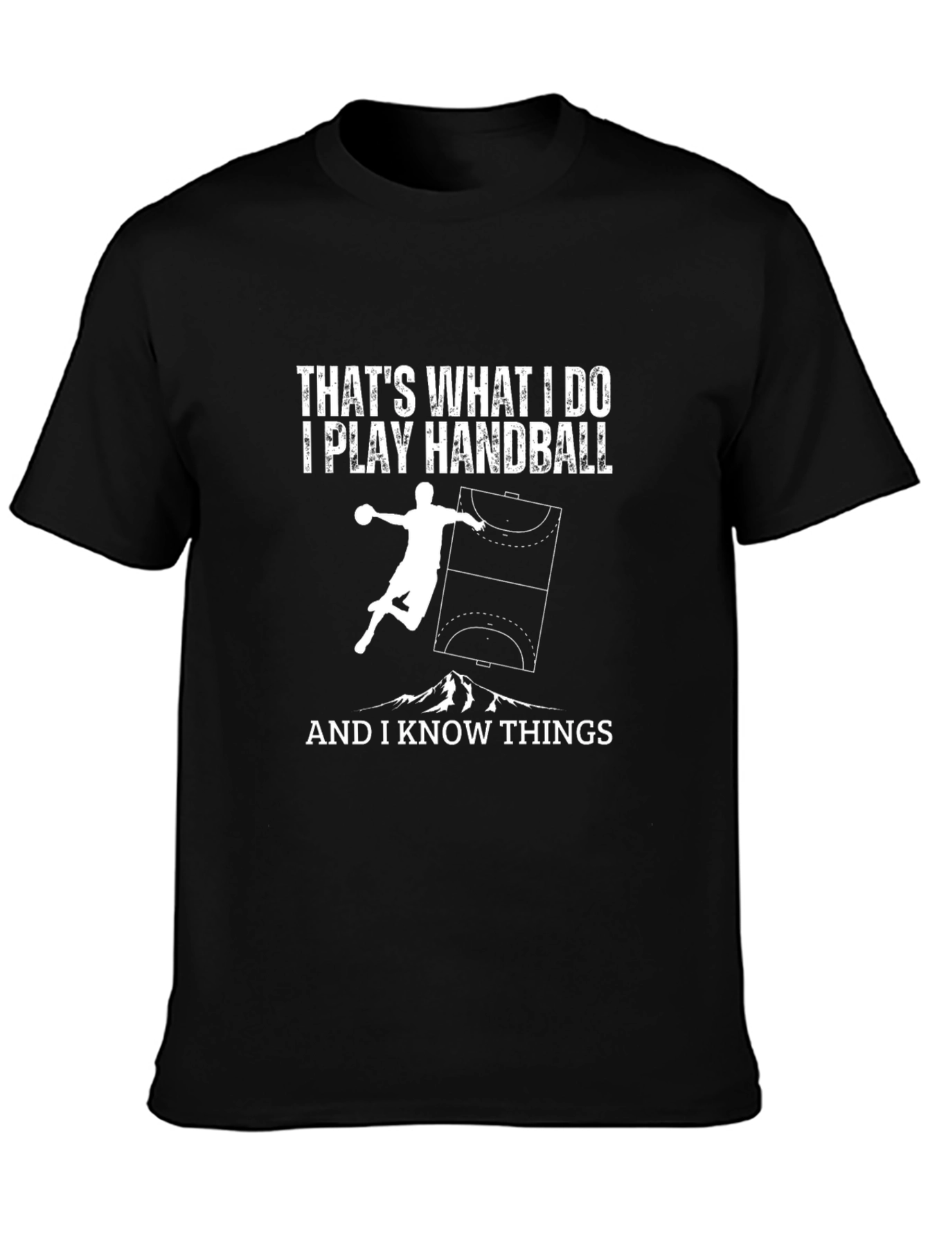 Black Handball Player T-Shirt - That's What I Do view 3