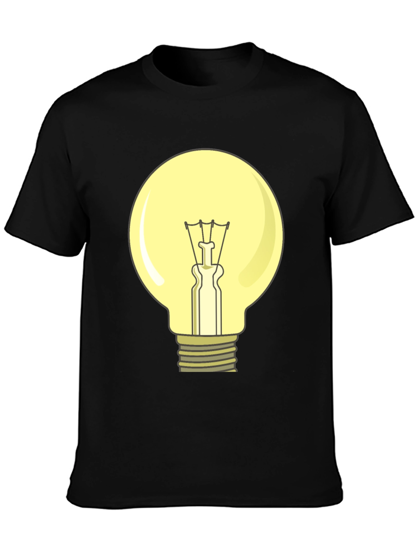 Black Light Bulb Graphic T-Shirt - Illuminating Design! view 3