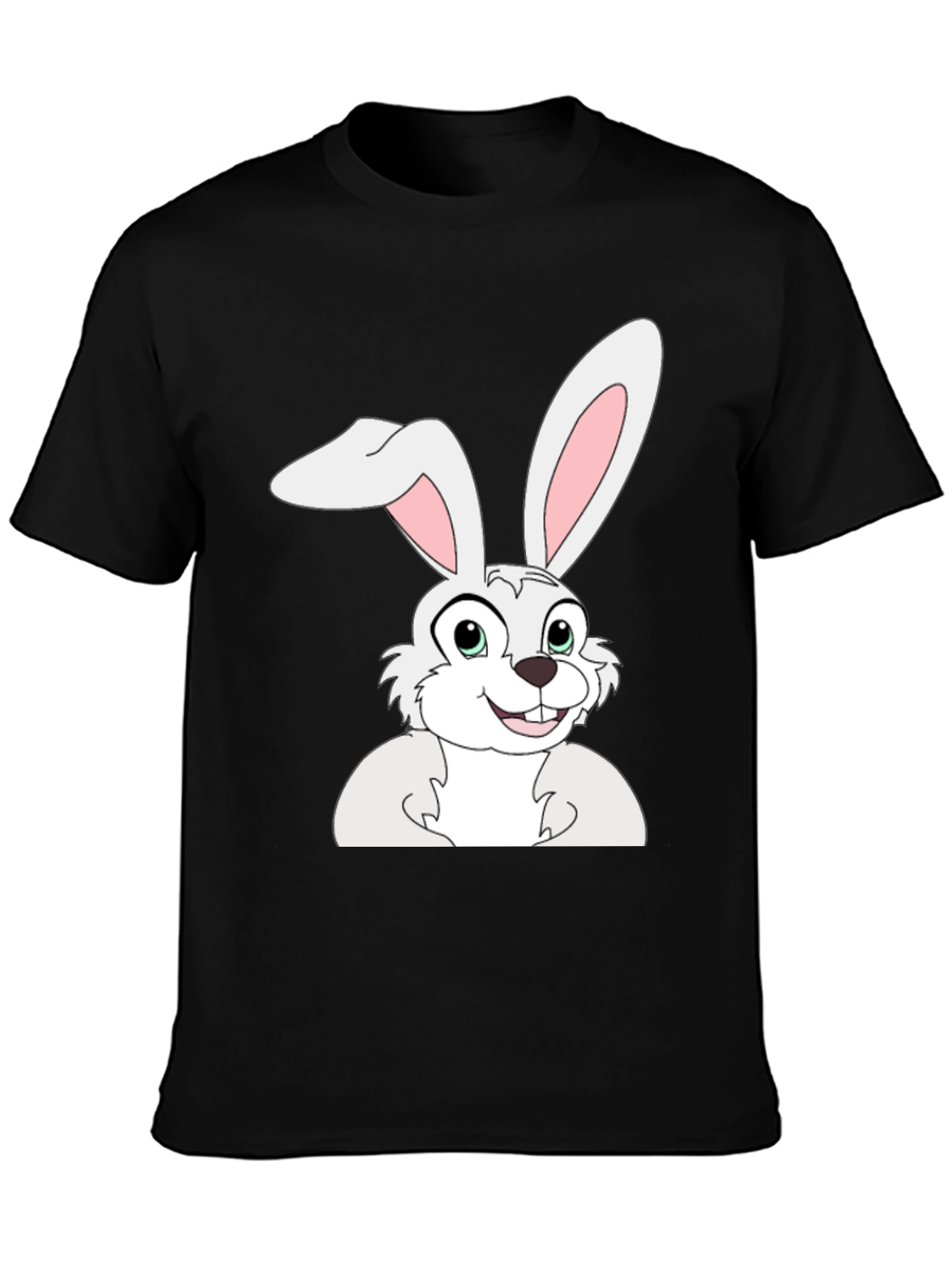 Black Bunny Graphic Black T-Shirt view 3