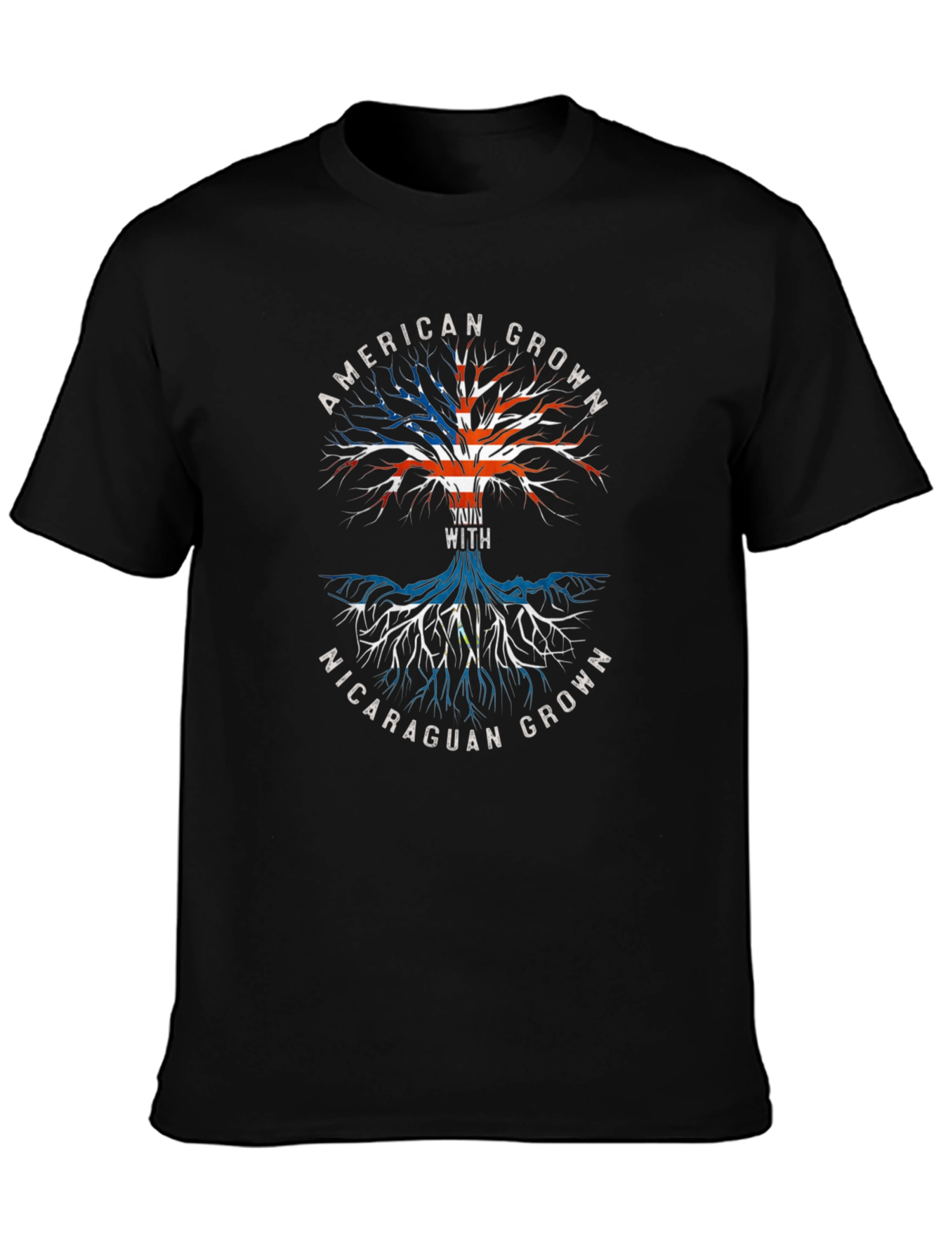Black American Grown Nicaraguan Roots Tee view 3
