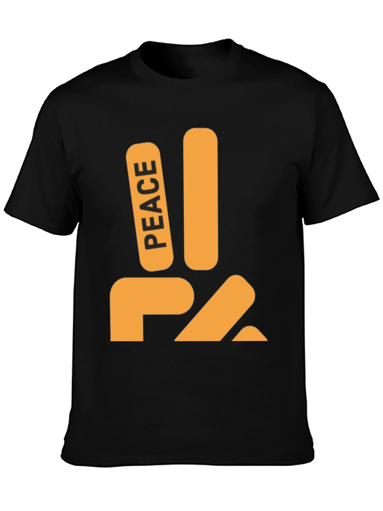 Black Peace Sign Graphic Tee - Stylish Comfort view 3