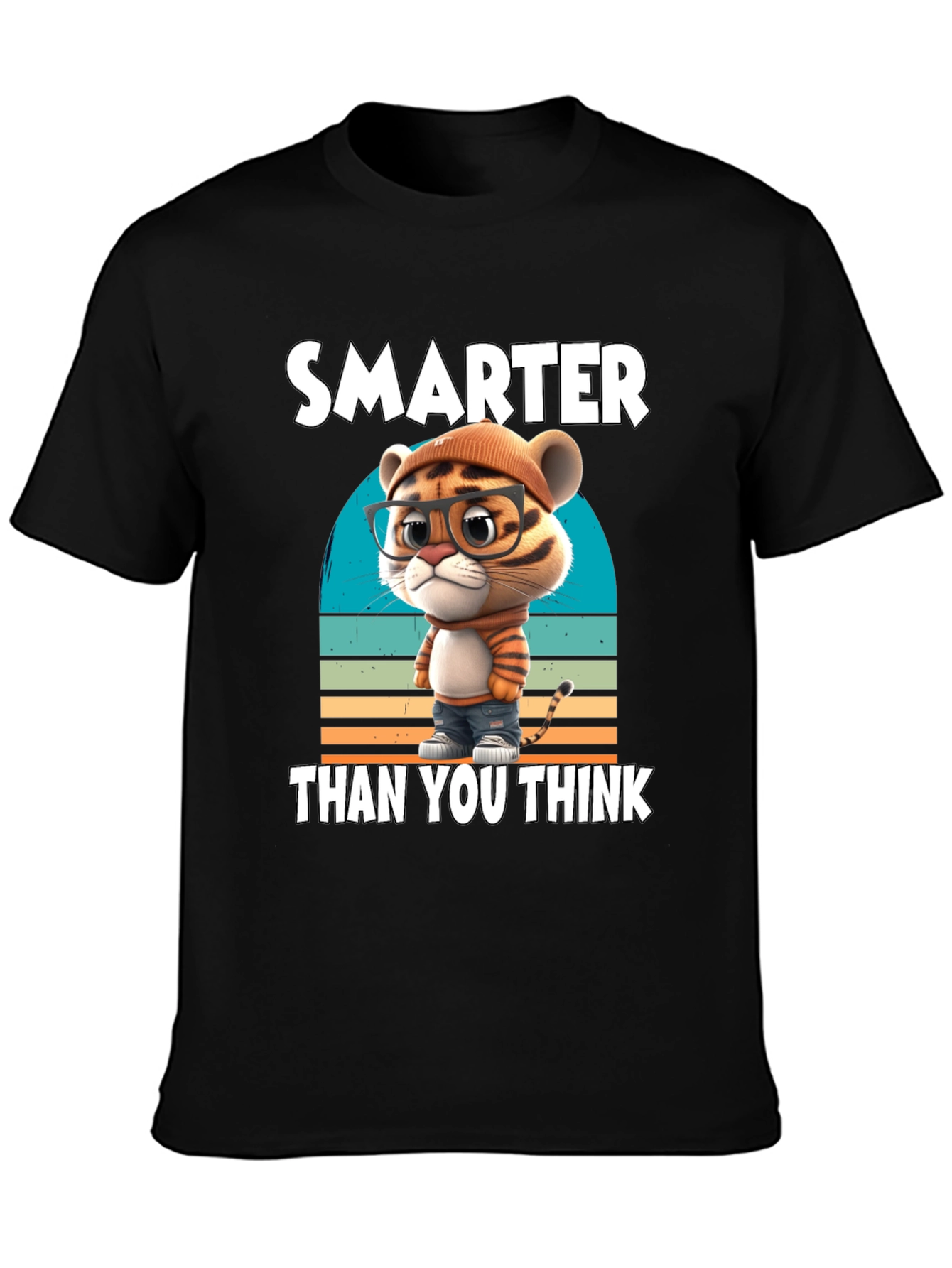 Black Smarter Than You Think Graphic Tee view 3