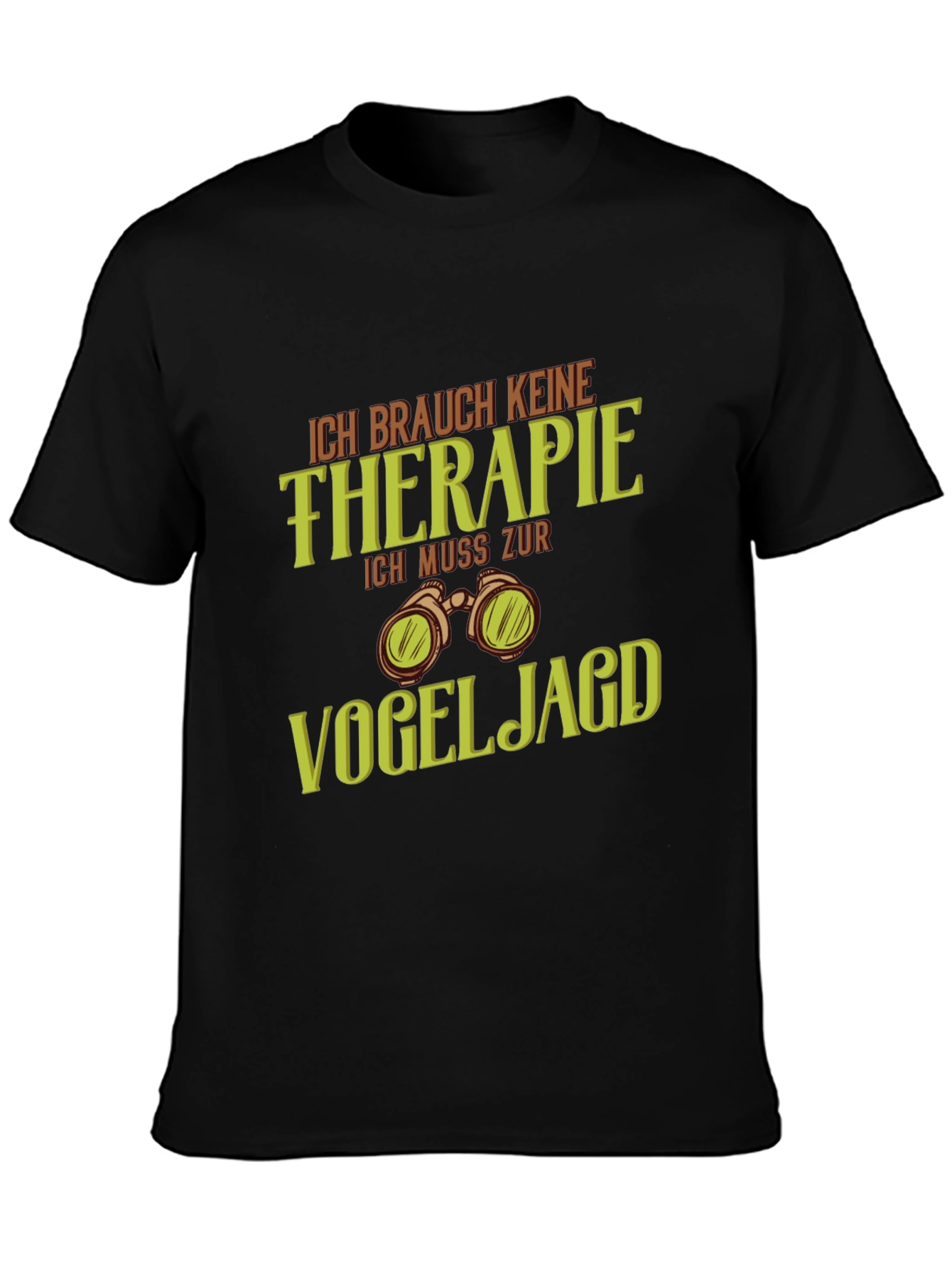 Black Bird Watching T-Shirt - No Therapy Needed view 3