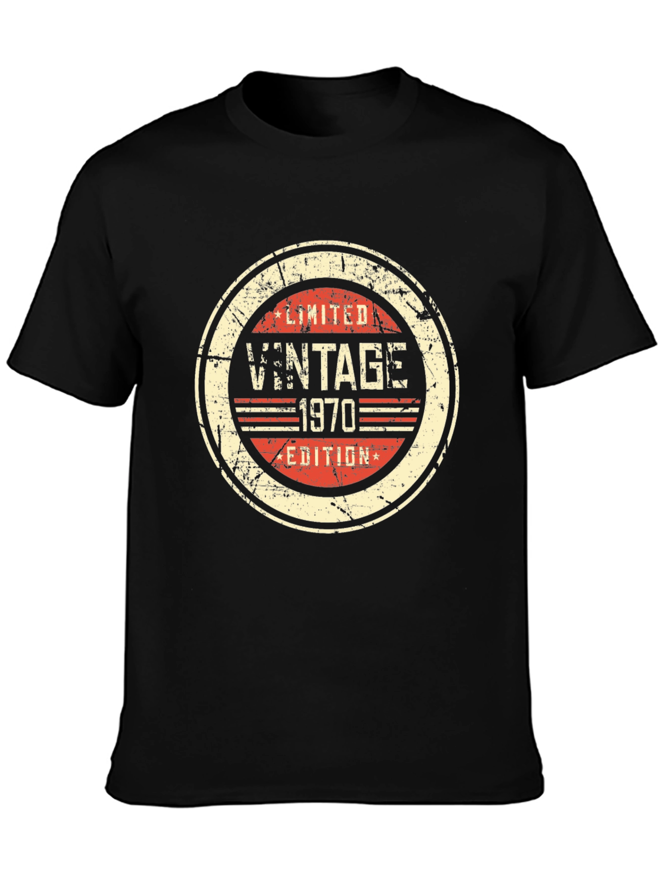 Black Vintage 1970 Limited Edition Black T-Shirt view 3
