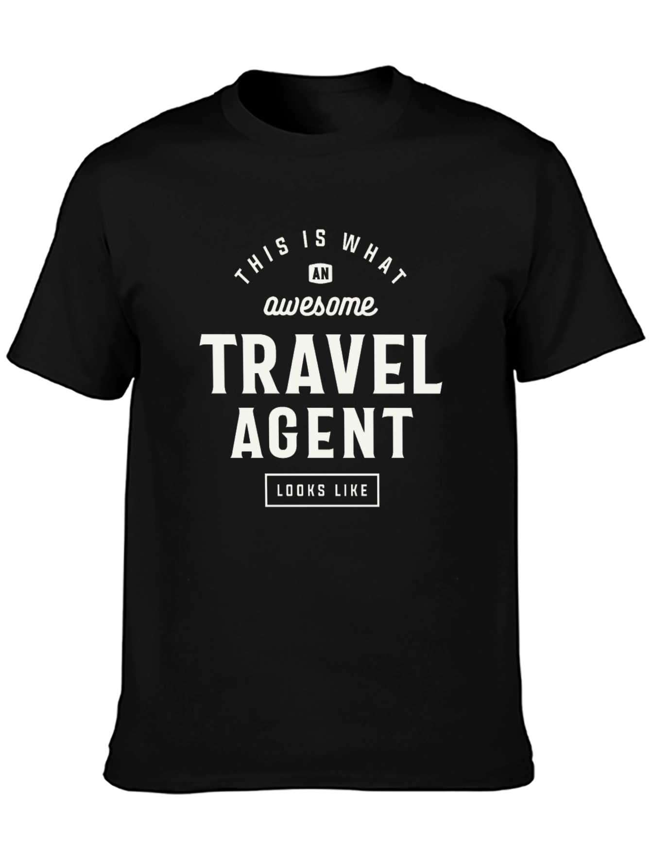 Awesome Travel Agent T-Shirt - Black - 3
