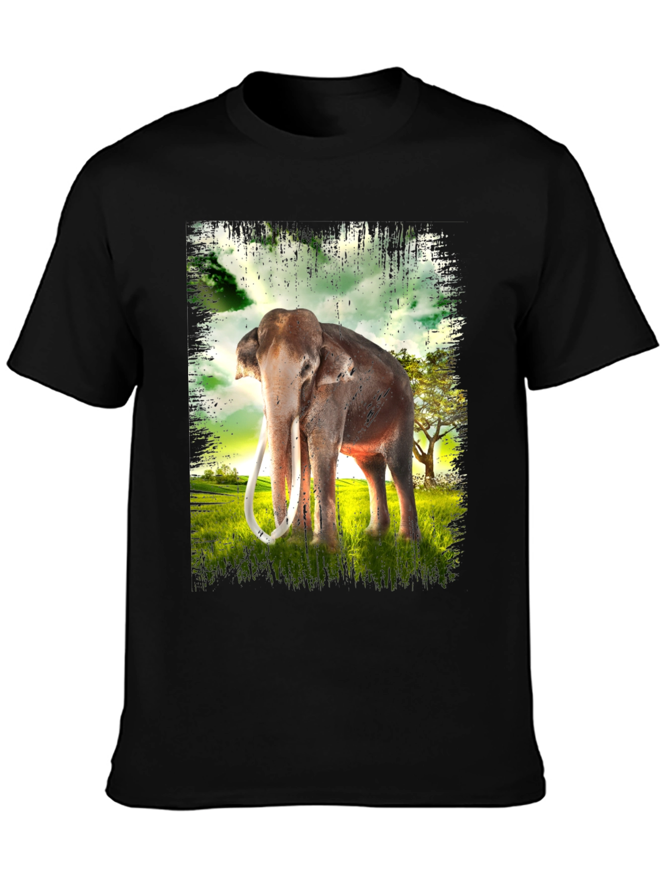 Black Elephant Graphic T-Shirt view 3