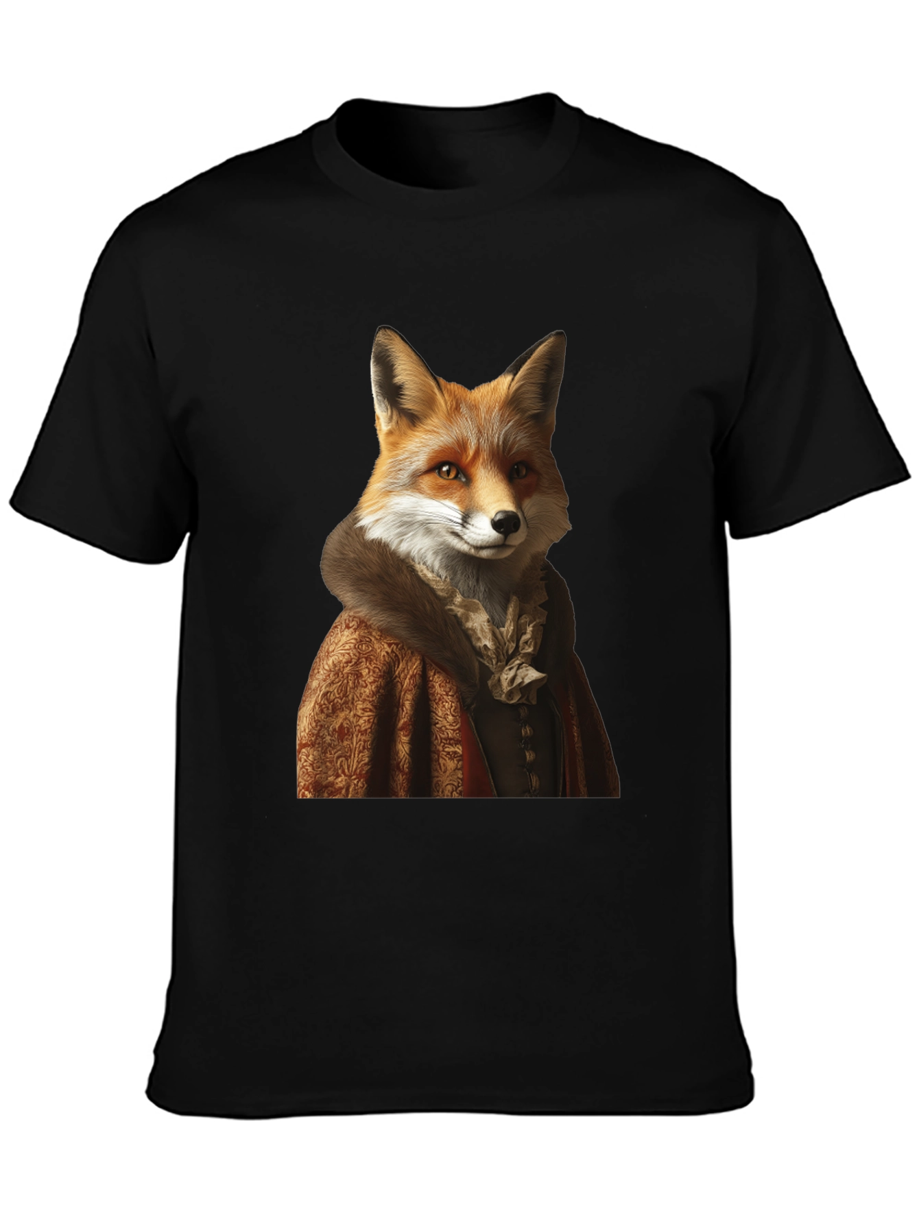 Black Fox Portrait Graphic Tee - Renaissance Style view 3