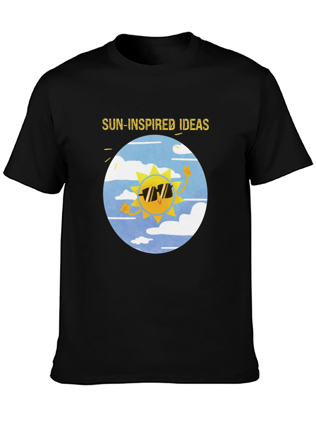 Black Sun-Inspired Ideas Black Graphic Tee view 3