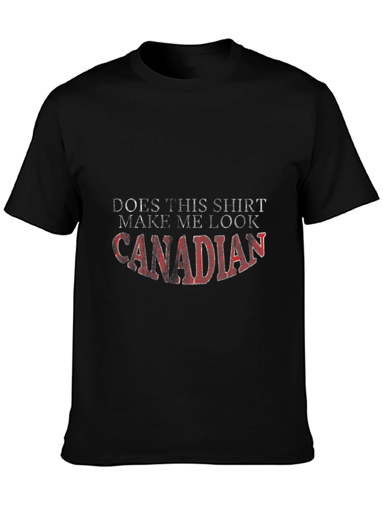 Black Canadian Graphic T-Shirt - Black, Humorous Design view 3