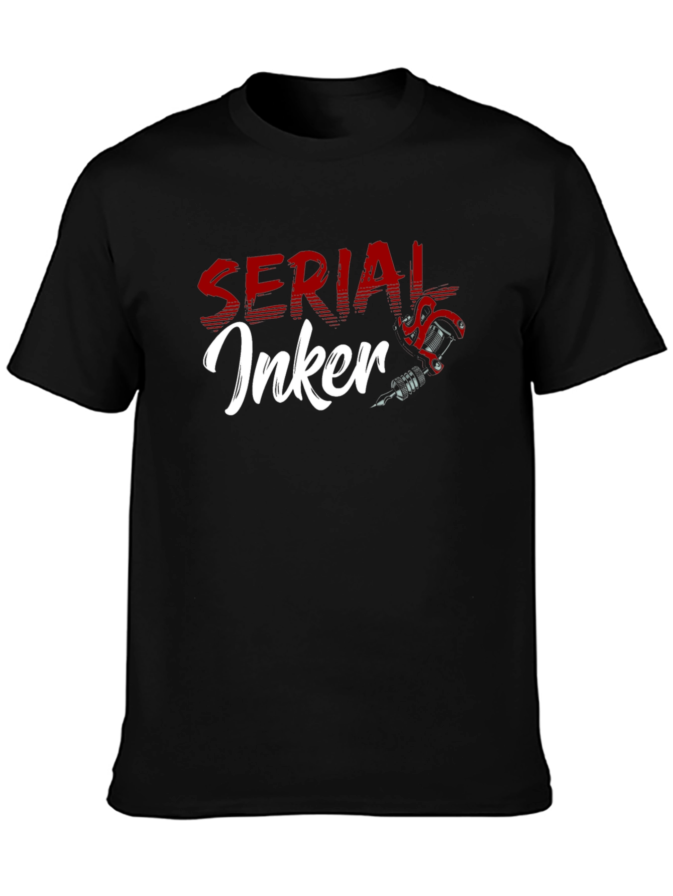 Black Serial Inker Tattoo Artist T-Shirt - Black view 3