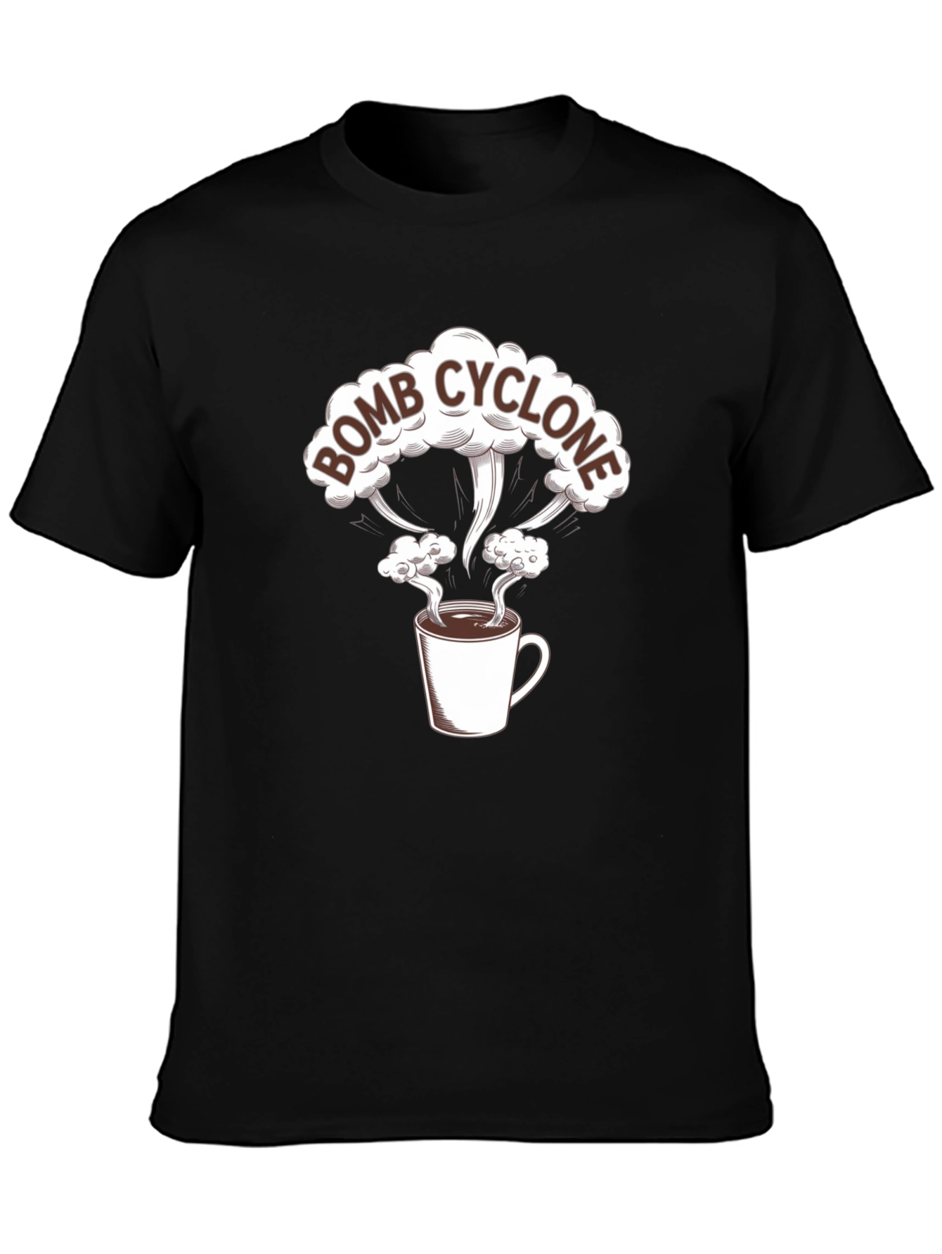 Black Bomb Cyclone Coffee Graphic T-Shirt view 3