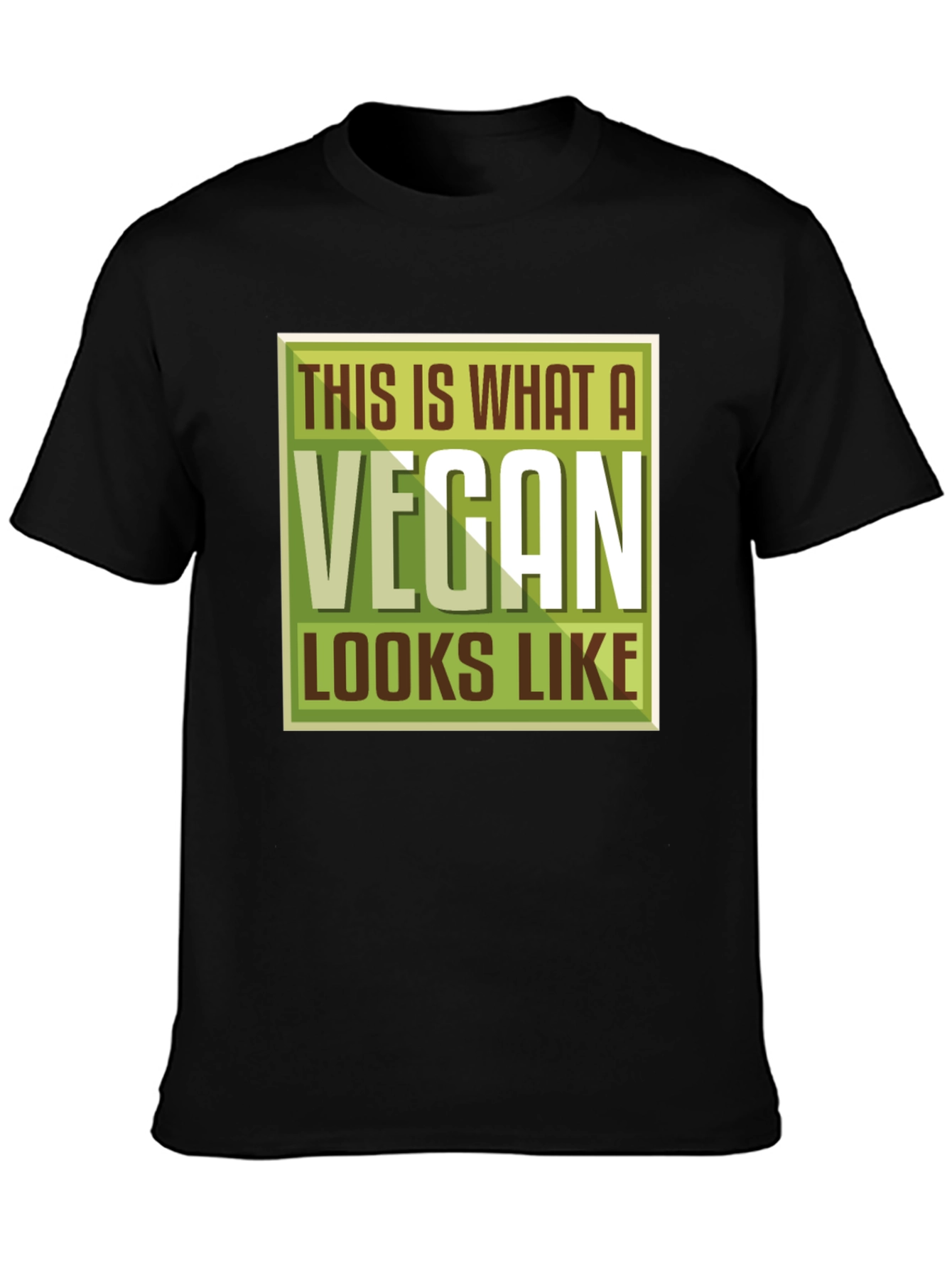 Black Vegan T-Shirt - This is What a Vegan Looks Like - Black view 3