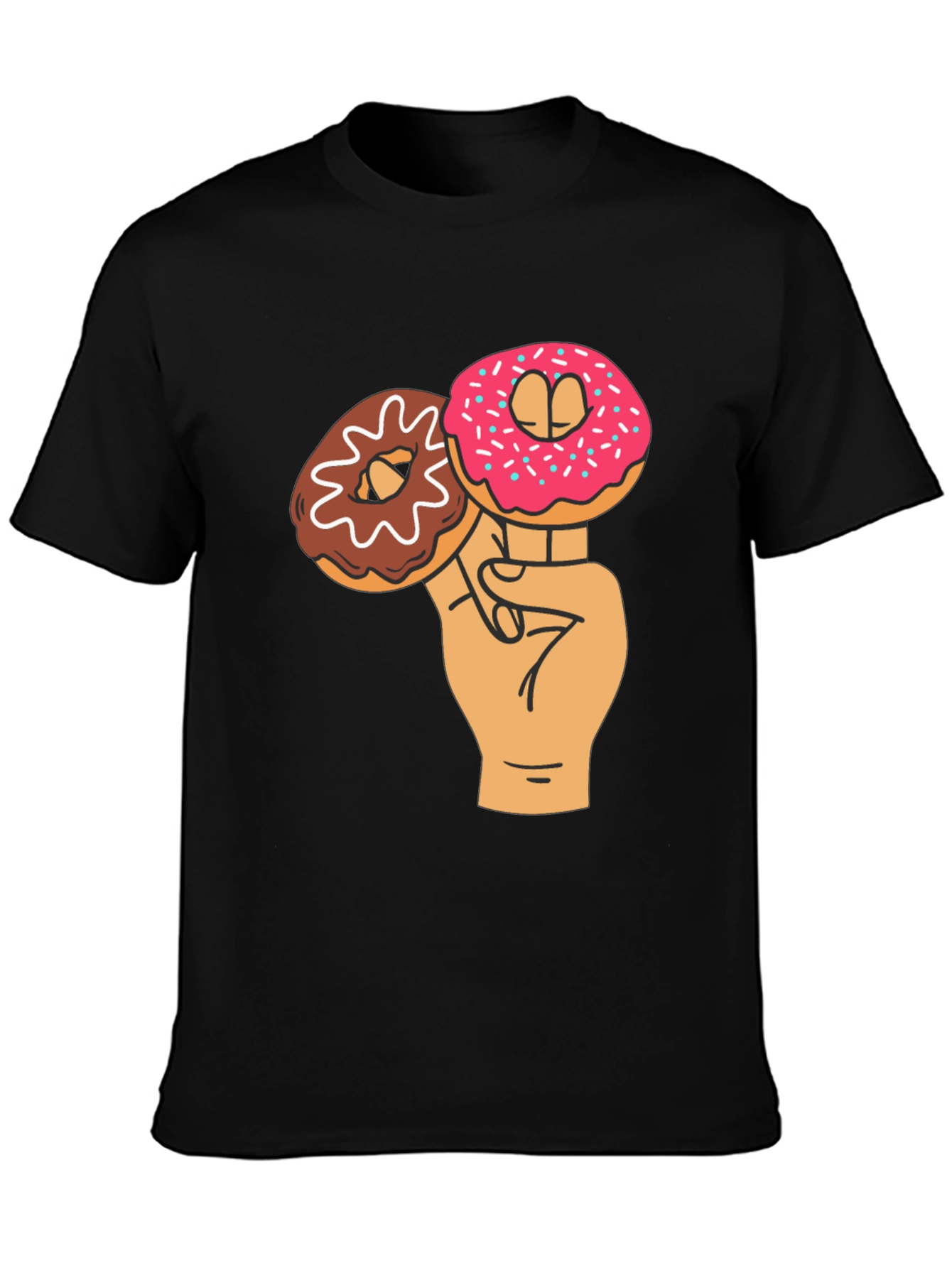 Black Donut Lover Graphic Tee view 3