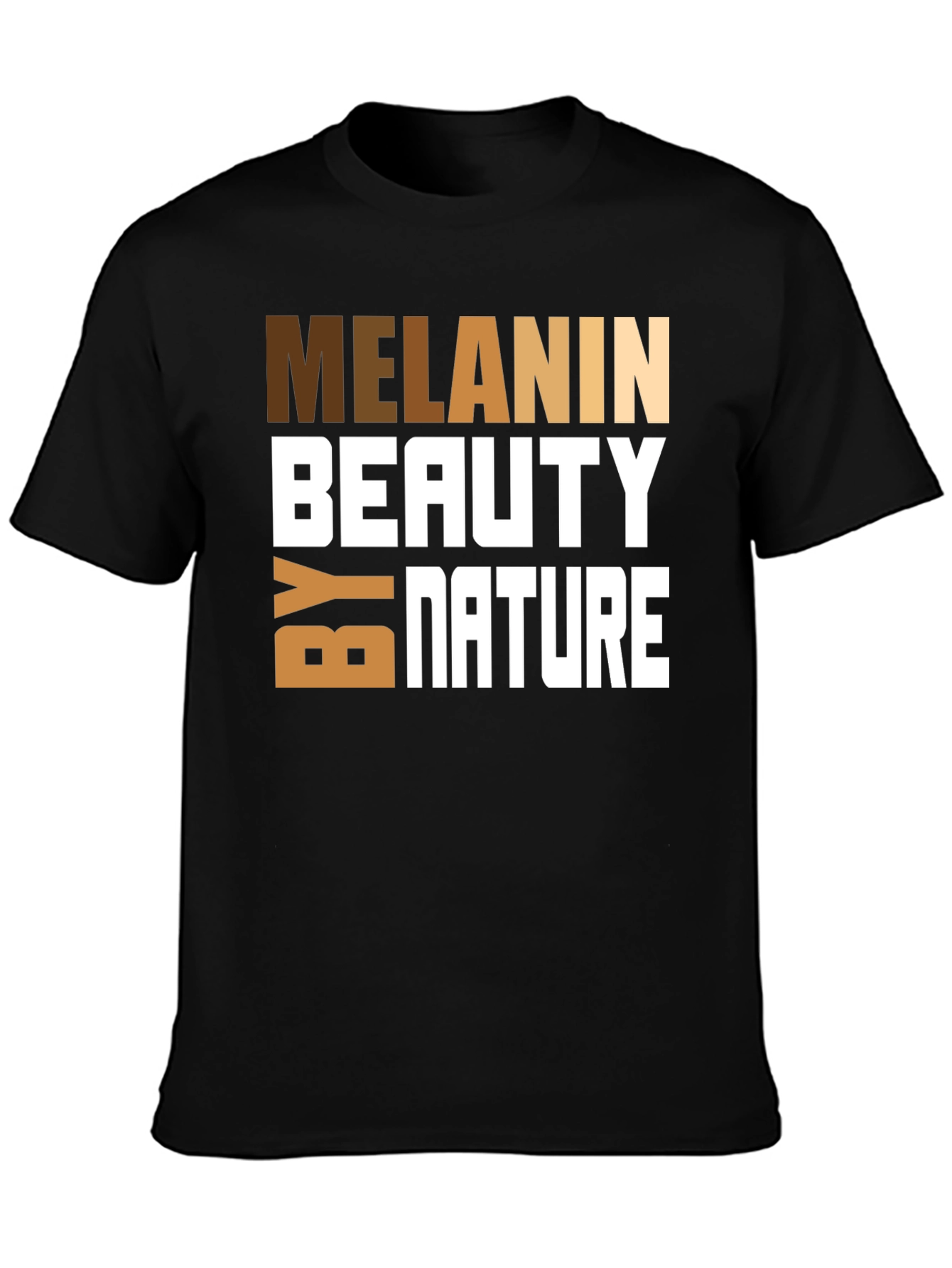 Black Melanin Beauty by Nature Graphic Tee view 3