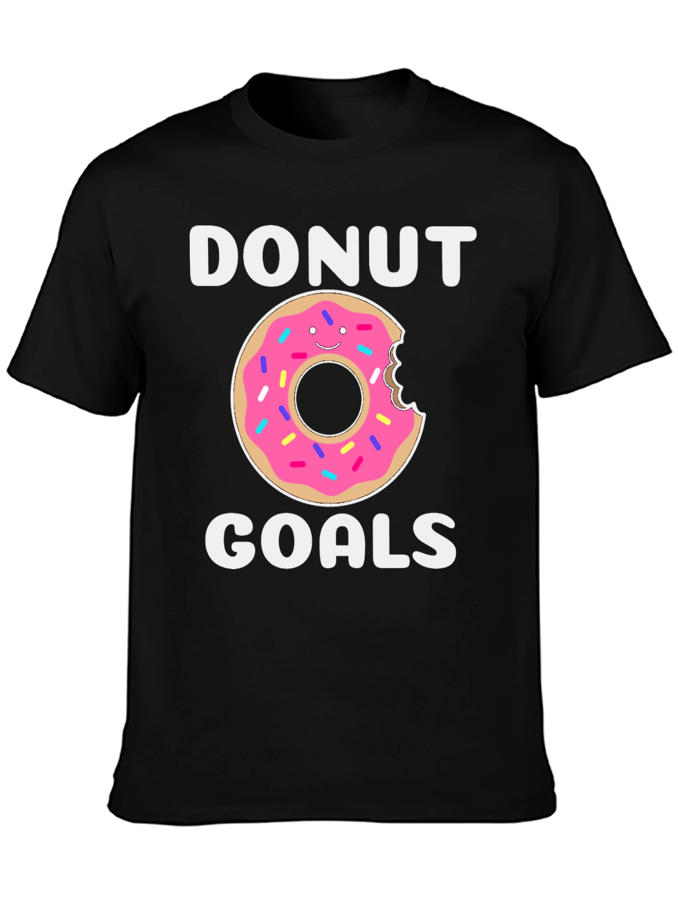 Black Donut Goals Graphic T-Shirt view 3