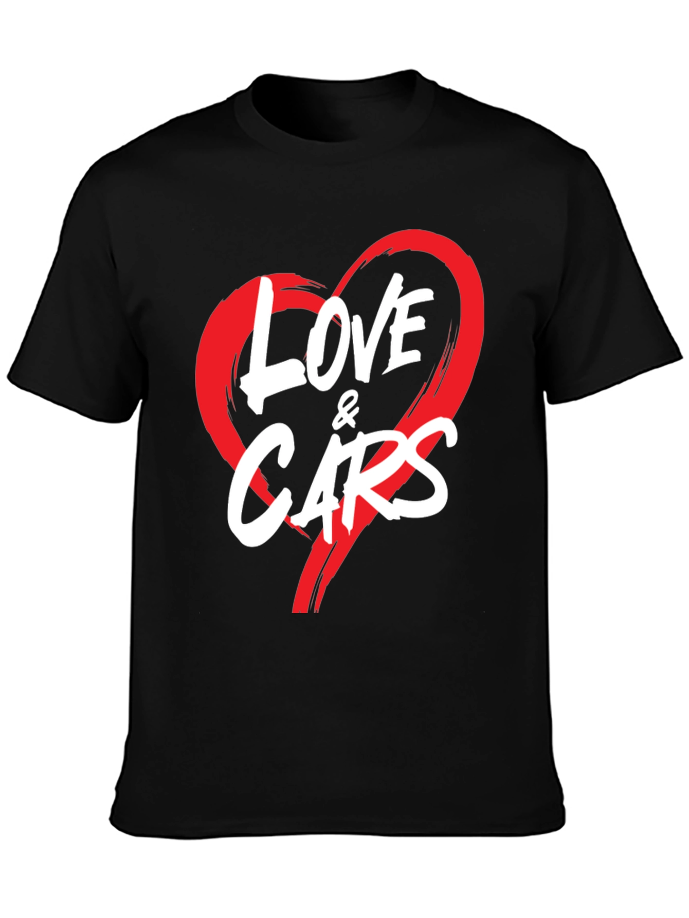 Black Love & Cars Graphic Tee - Black view 3