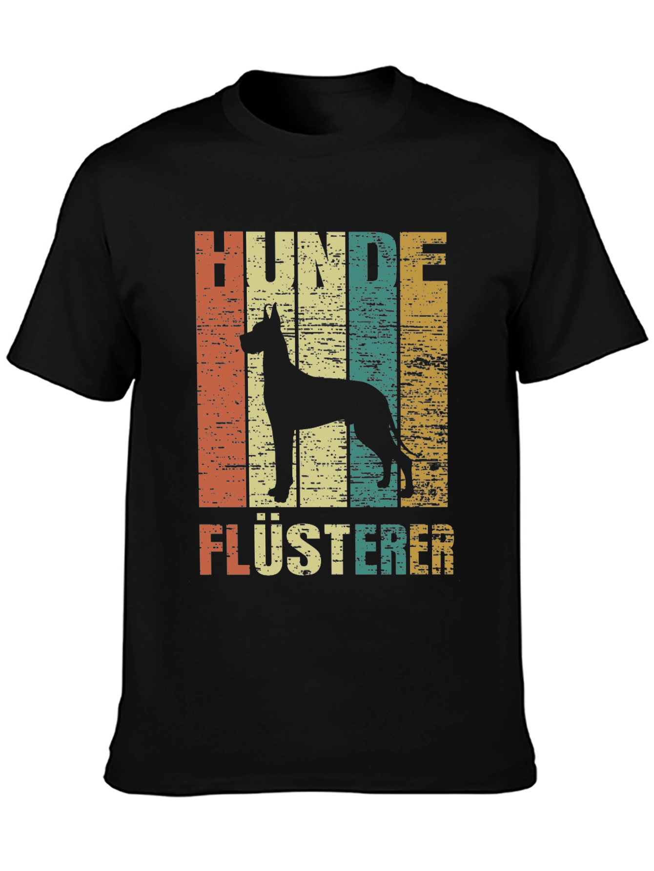 Black Hunde Flusterer Dog Whisperer Graphic Tee view 3