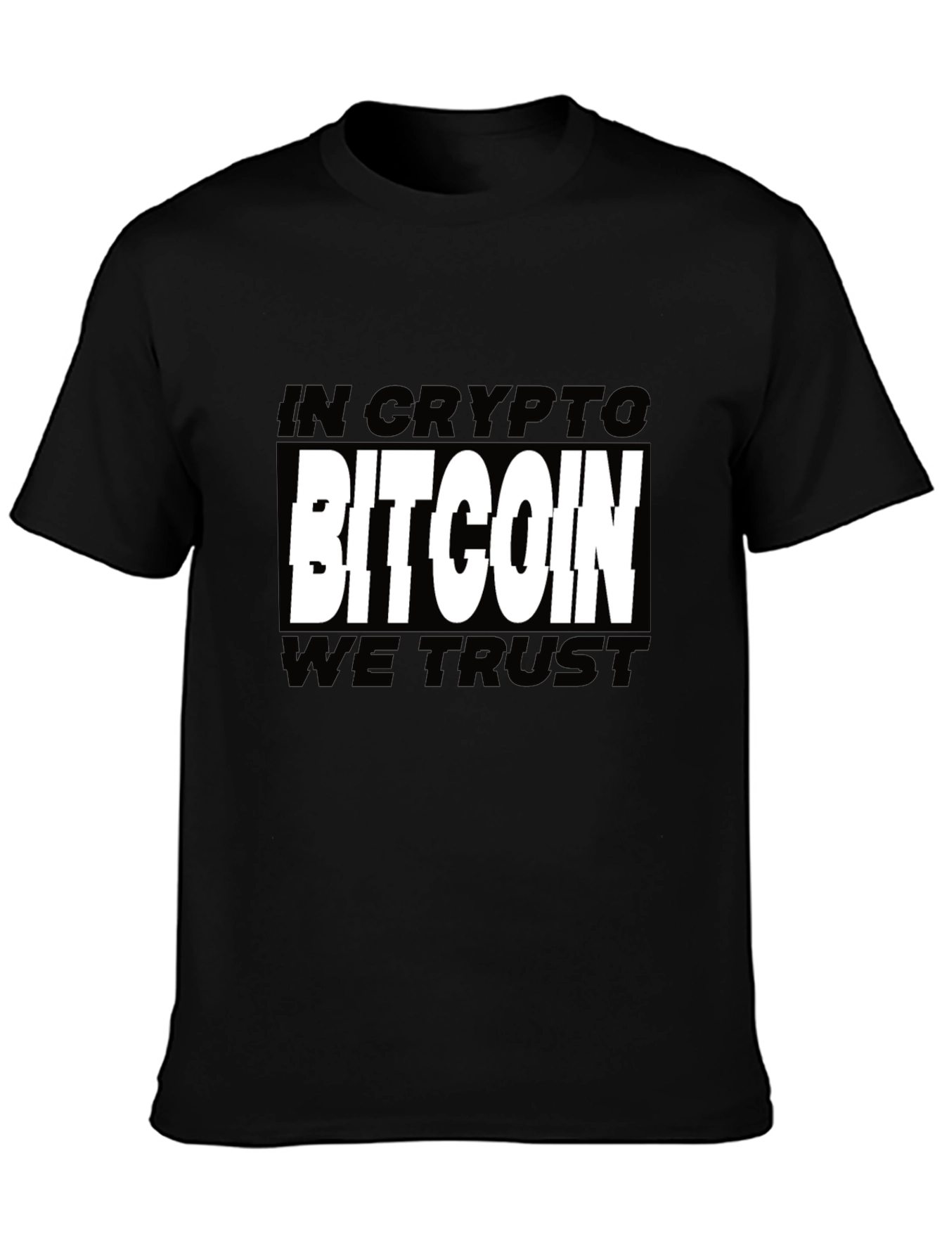 Black Bitcoin Crypto Graphic Tee view 3