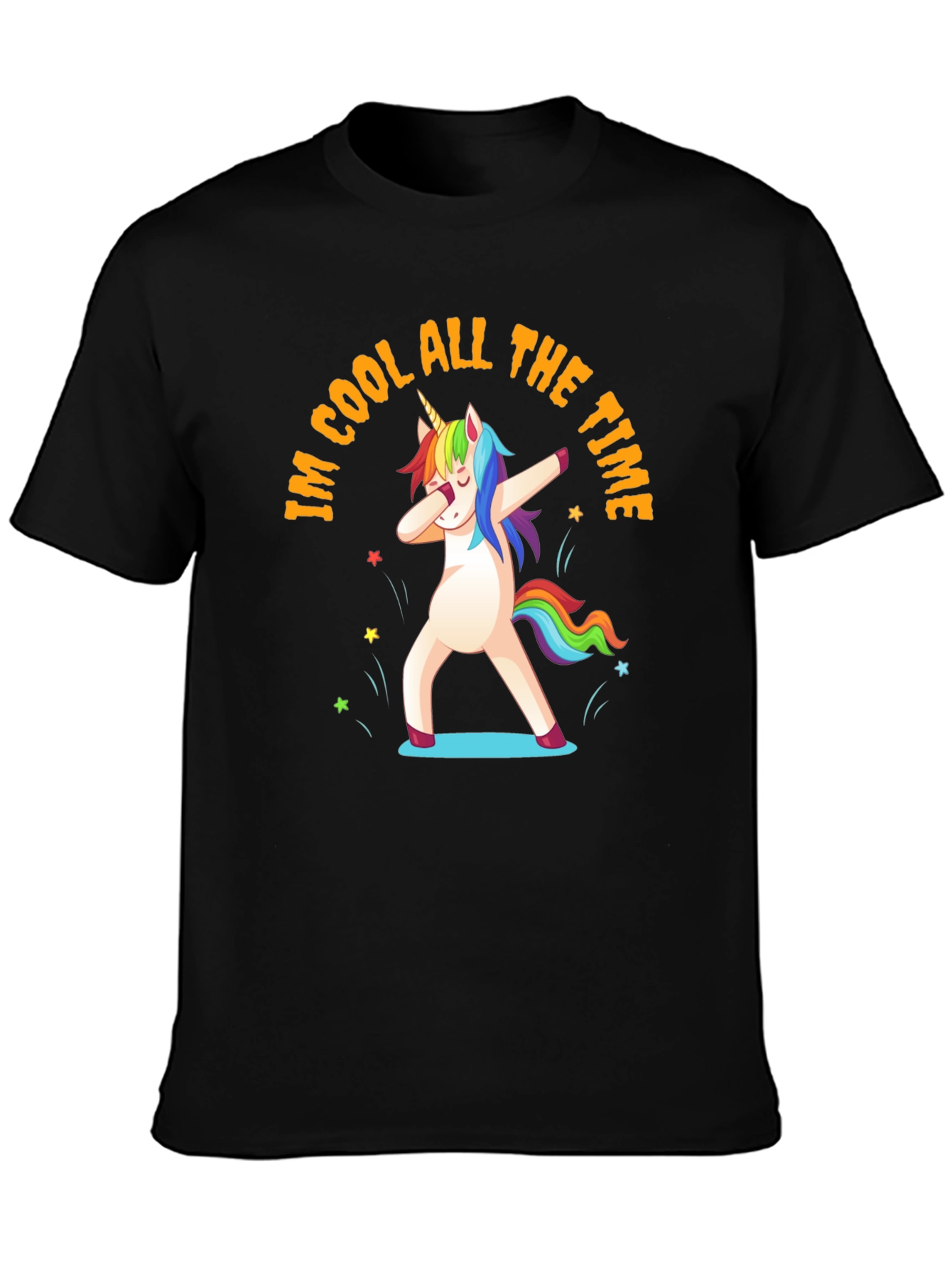Black Cool Unicorn Dab T-Shirt - All The Time view 3