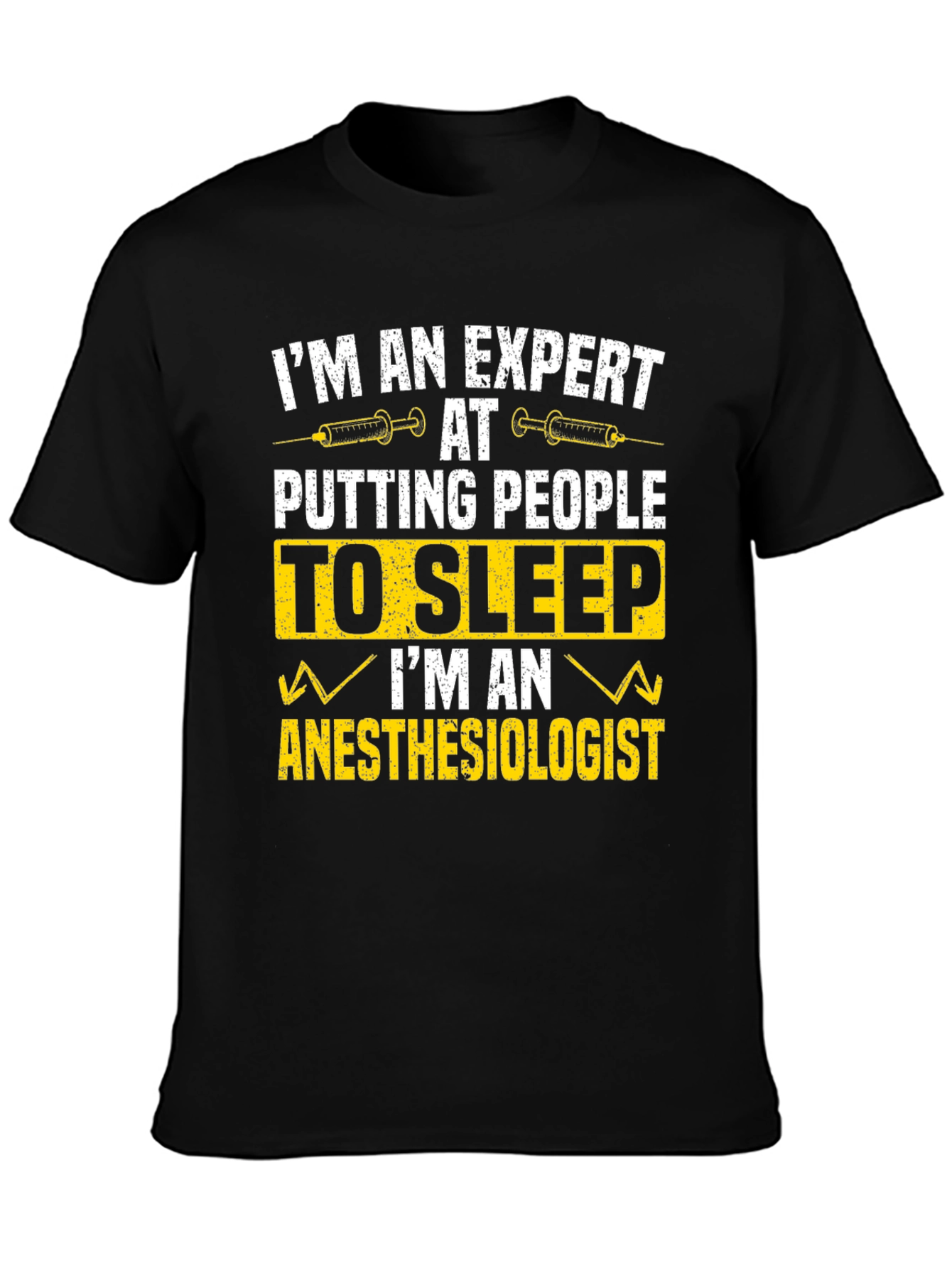 Black Anesthesiologist Expert T-Shirt - Funny Medical Tee view 3