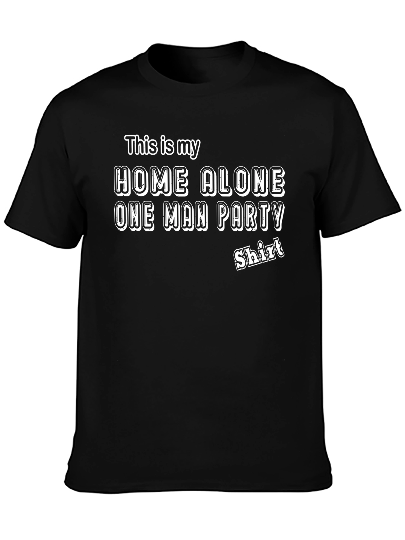 Black Home Alone One Man Party Shirt - Novelty Tee view 3