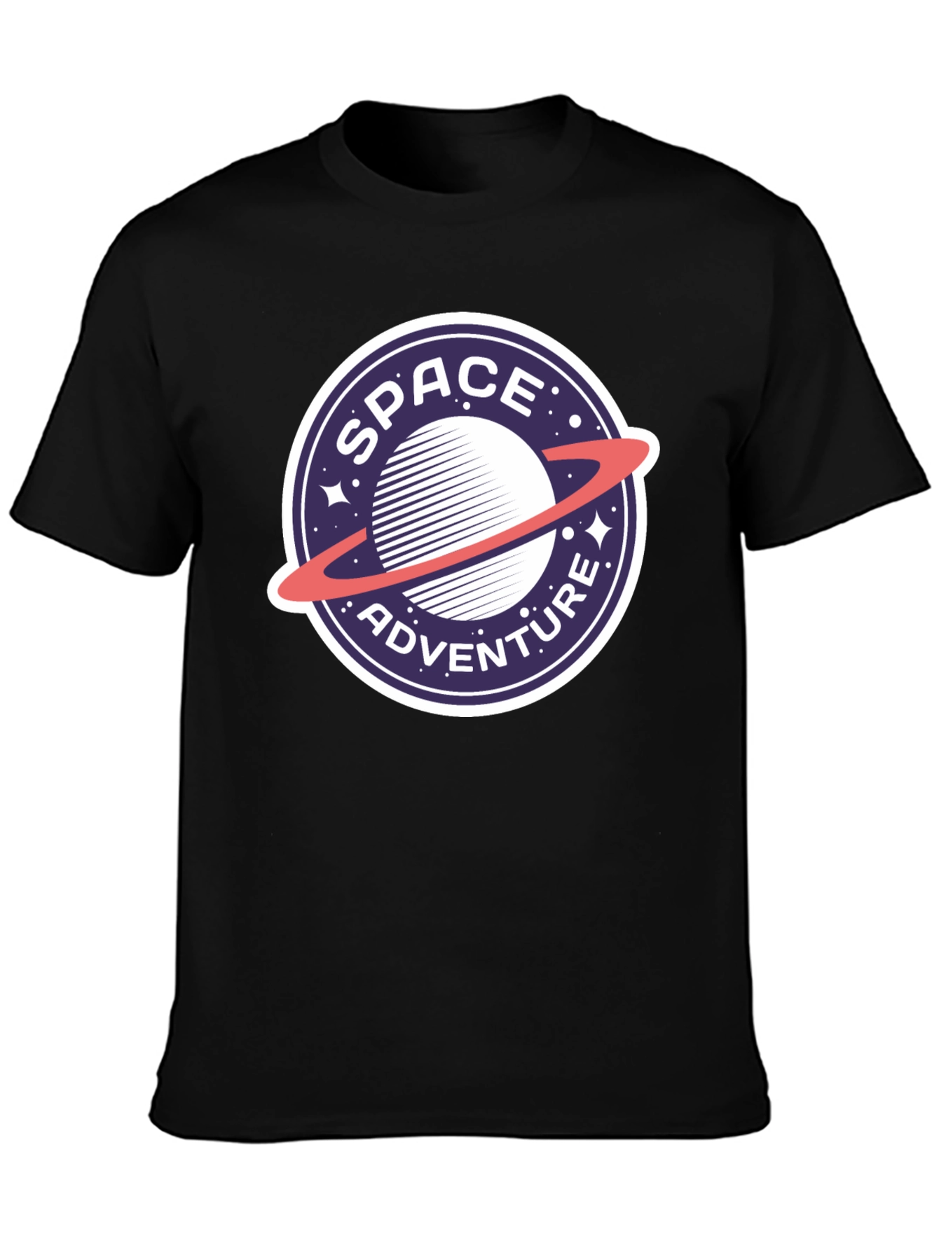 Black Space Adventure Graphic Tee - Cool & Comfy T-Shirt view 3