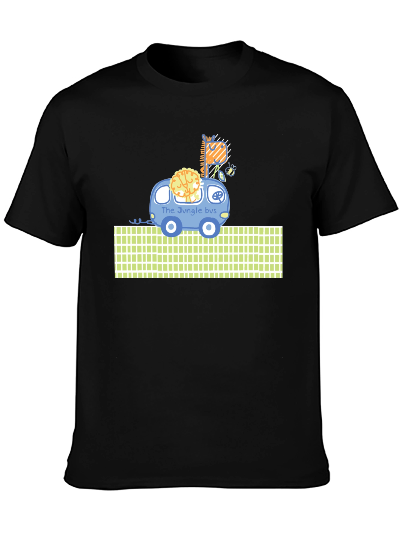 Black Jungle Bus Graphic T-Shirt view 3