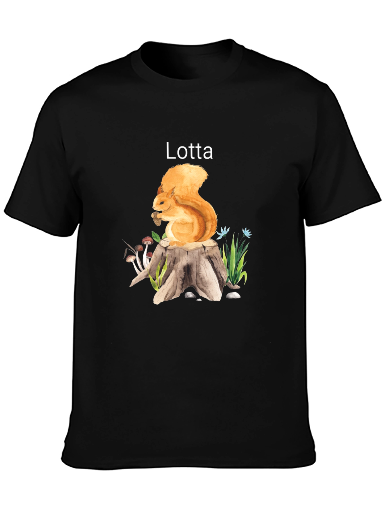 Black Squirrel Lotta T-Shirt - Unique Graphic Tee view 3