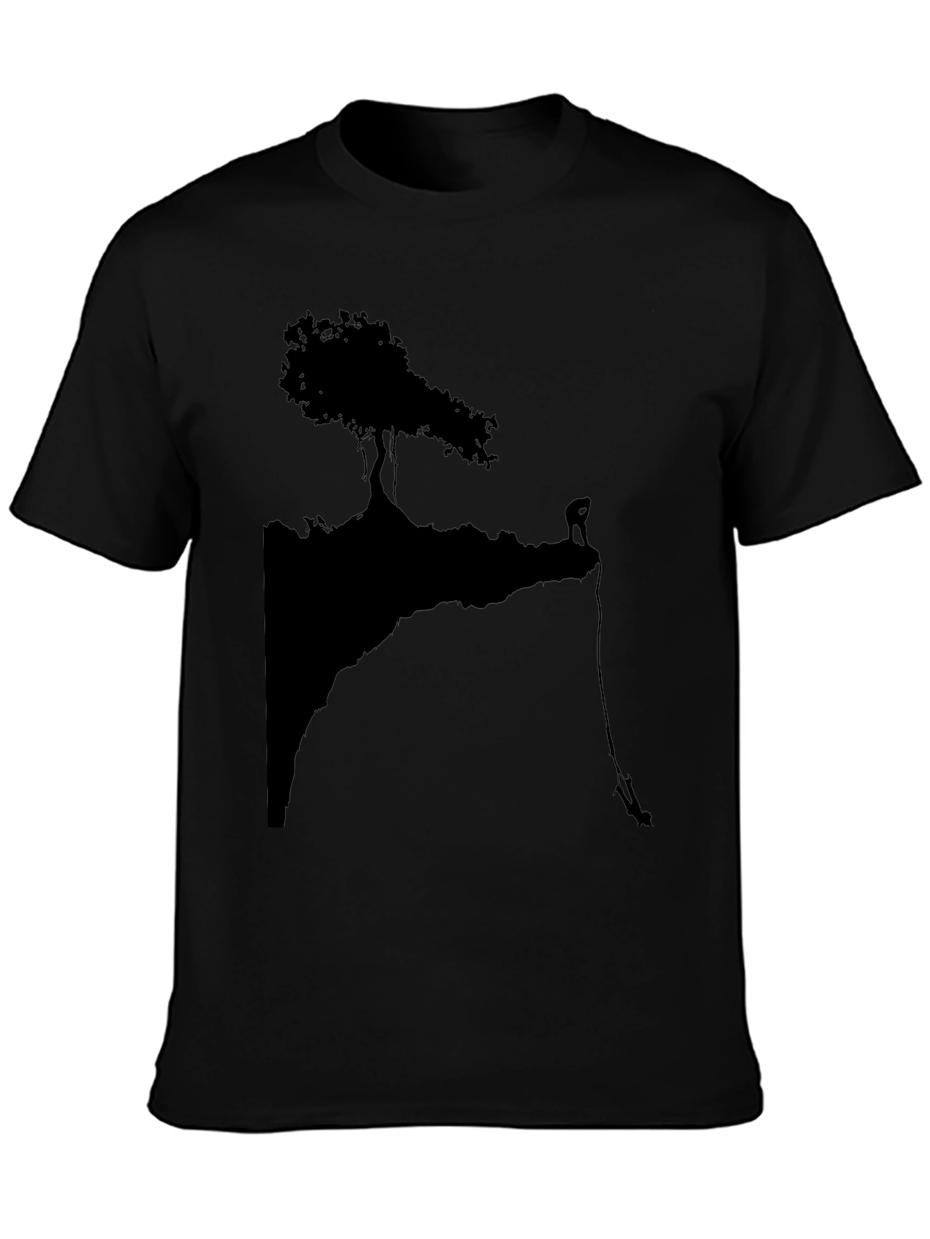 Black Silhouette Climber Graphic Tee - Black view 3