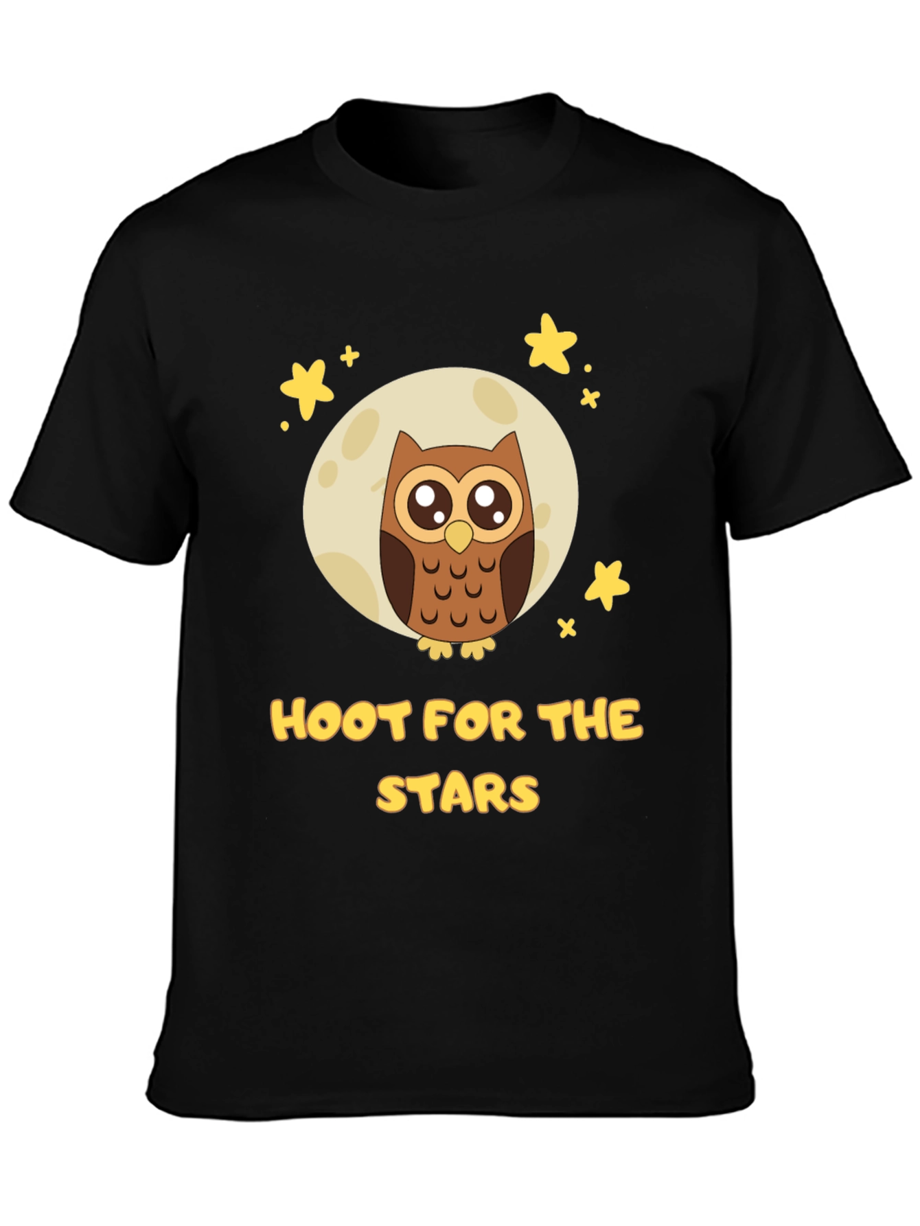 Black Hoot For The Stars Owl Graphic T-Shirt view 3
