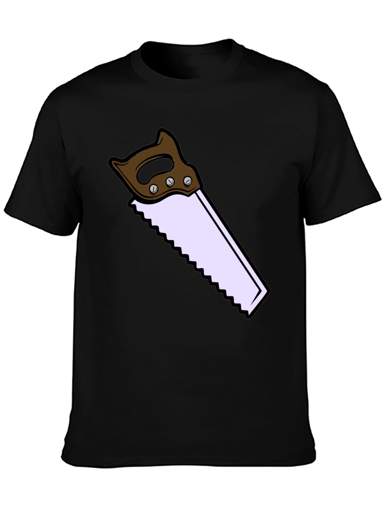 Black Novelty Saw Graphic T-Shirt - Black view 3