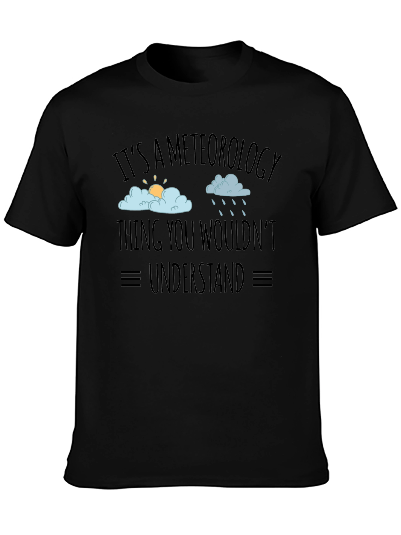Black Meteorology T-Shirt - Weather Humor Tee view 3