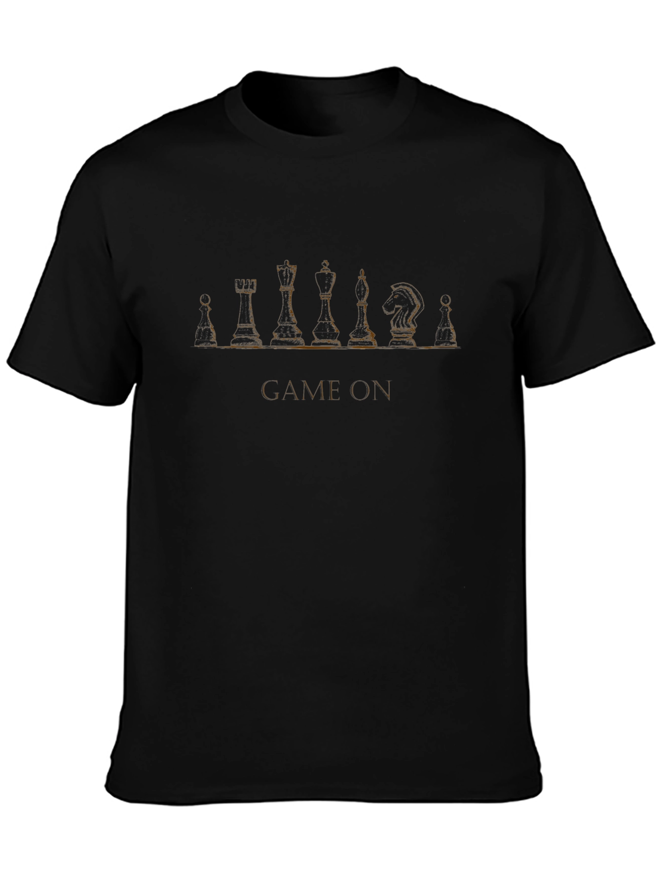 Black Game On Chess Piece Graphic T-Shirt - Black view 3