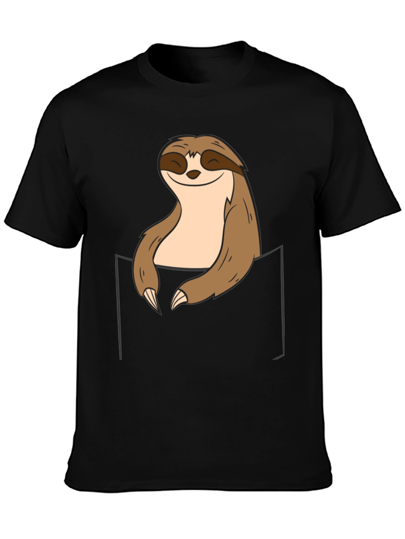Black Sloth Pocket Graphic Tee - Relaxed Comfort view 3