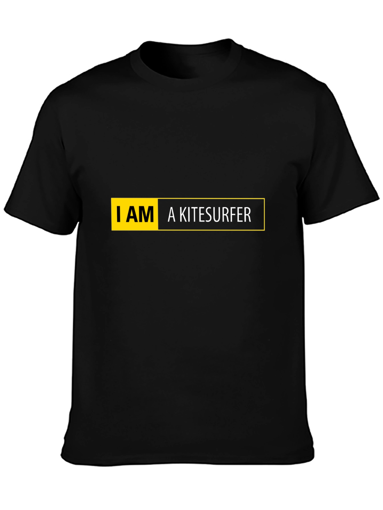Black I AM a Kitesurfer Black T-Shirt view 3